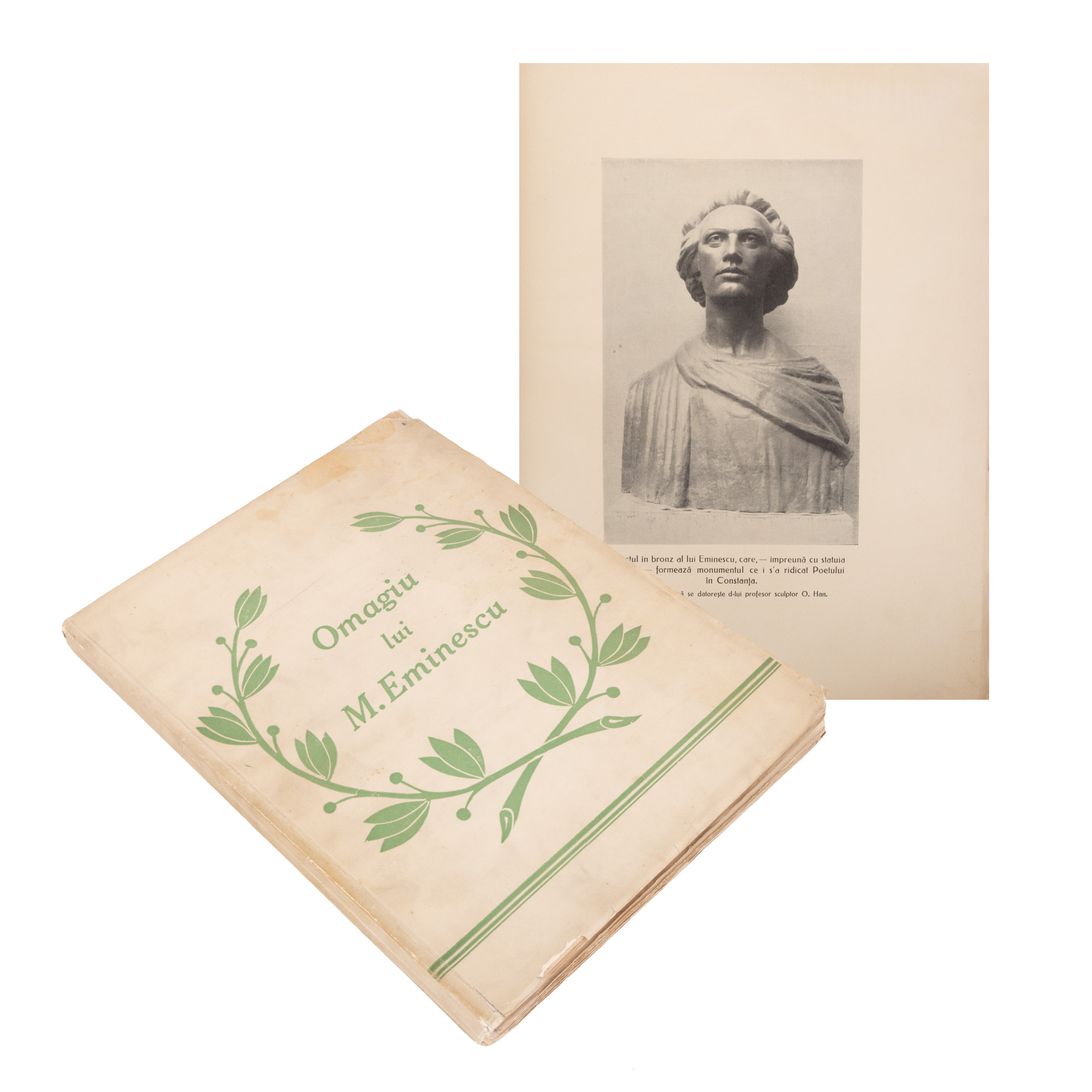 "Homage to Mihai Eminescu", volume edited by the Pro Eminescu Committee, supervised by Valerian Petrescu, Bucharest, 1934