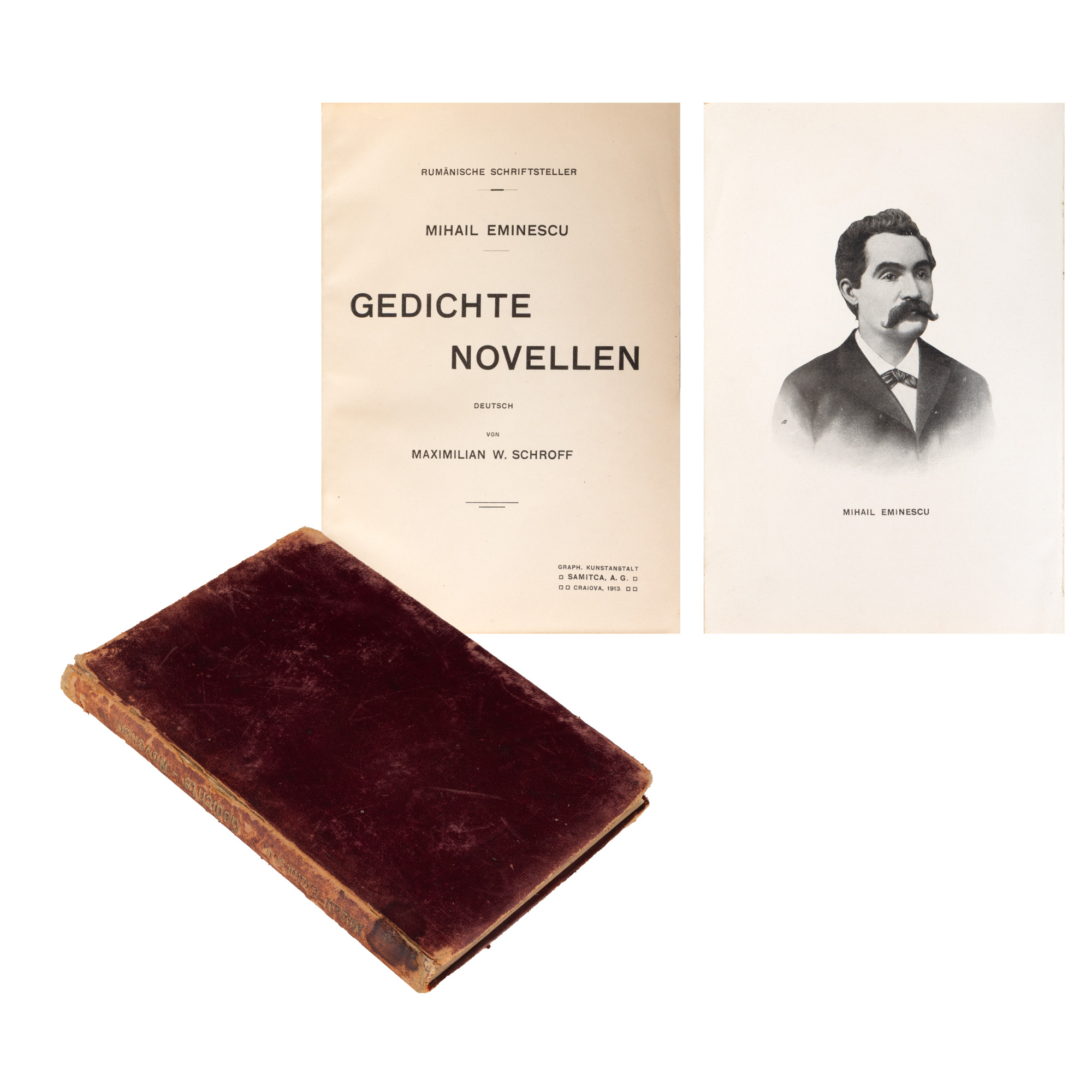 ”Mihai Eminescu. Poezii. Nuvele”, traducător Maximilian W. Schroff, germană, Craiova, 1913