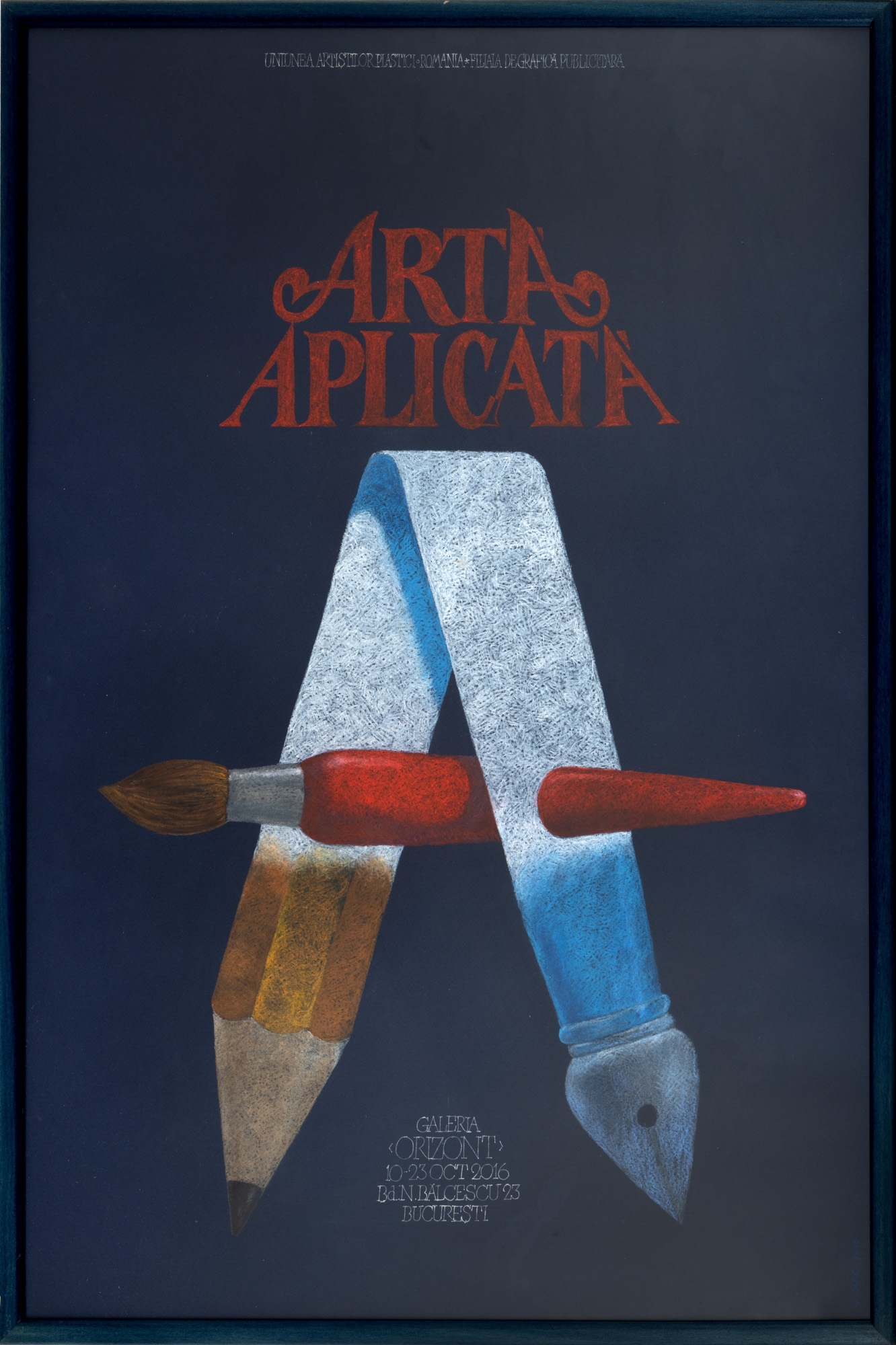 Original model, "Applied Art" poster, 2016, holographically signed, unique copy