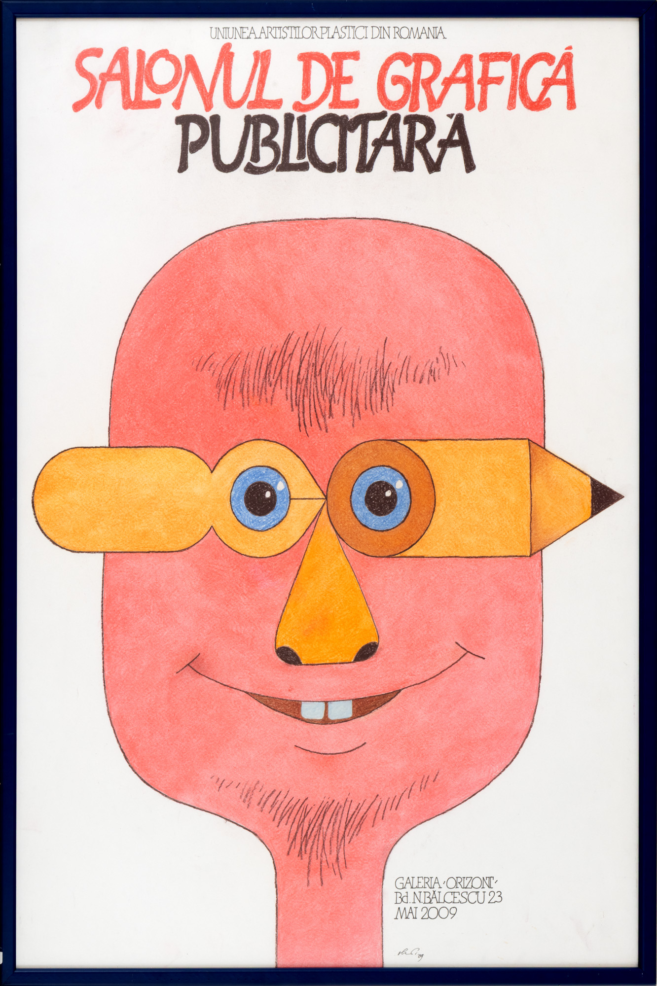 Original model, poster "Advertising Graphics Salon", 2009, hand-signed, unique copy