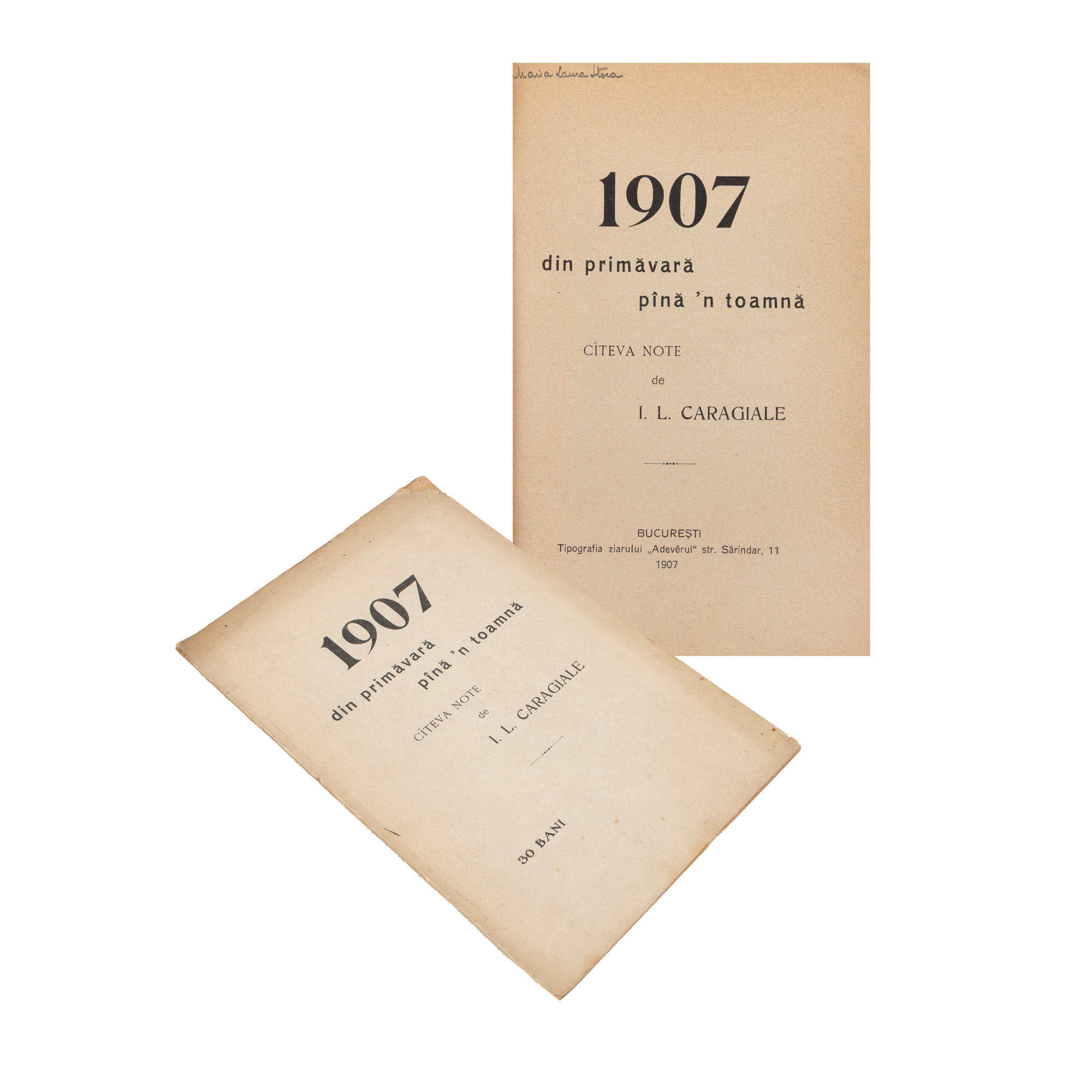 ”1907 din primăvară până-n toamnă”, de Ion Luca Caragiale, București, 1907