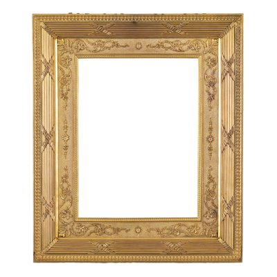 Ramă pentru fotografii Alfred Beurdeley, din bronz aurit, decorată în manieră Louis XVI, cca. 1880