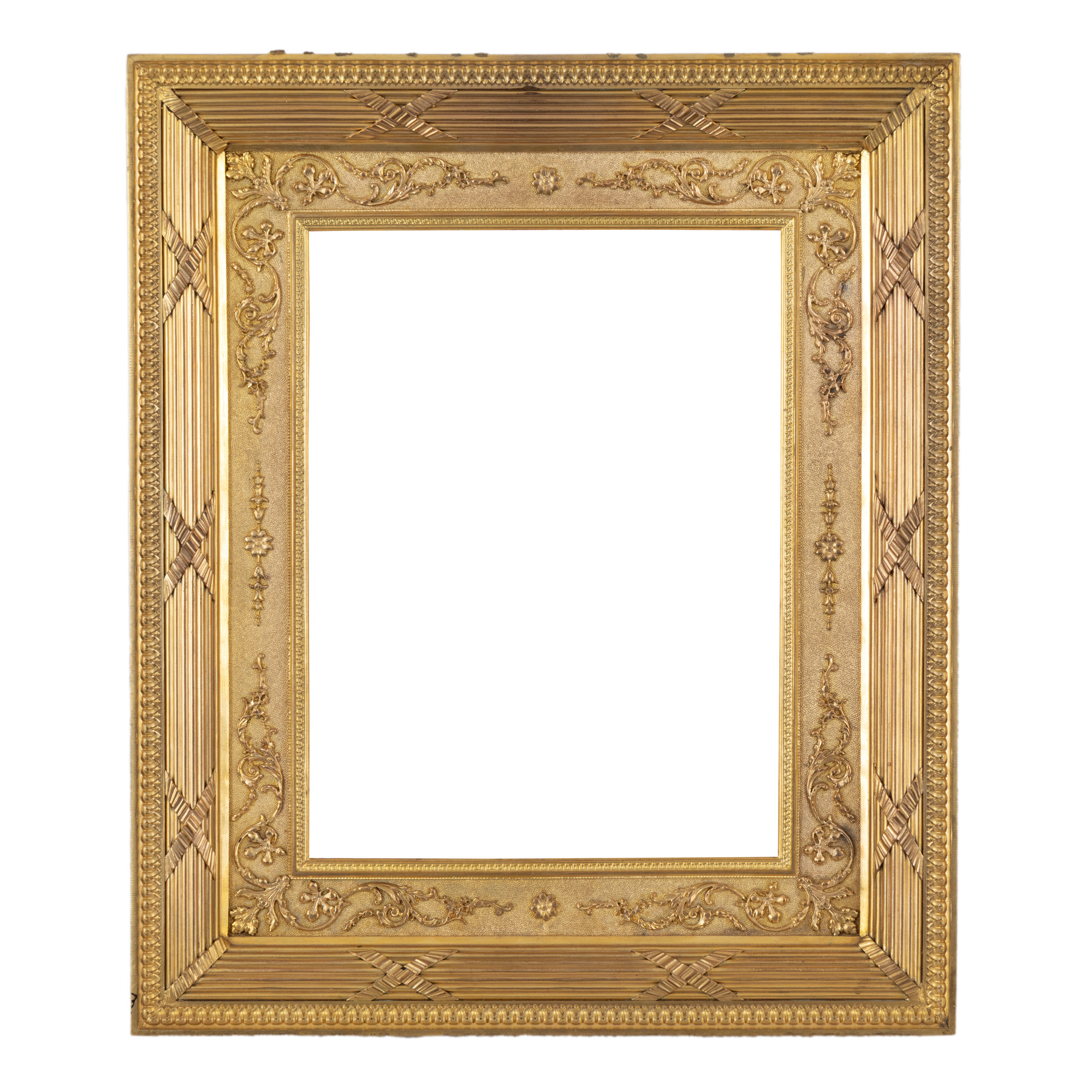 Ramă pentru fotografii Alfred Beurdeley, din bronz aurit, decorată în manieră Louis XVI, cca. 1880