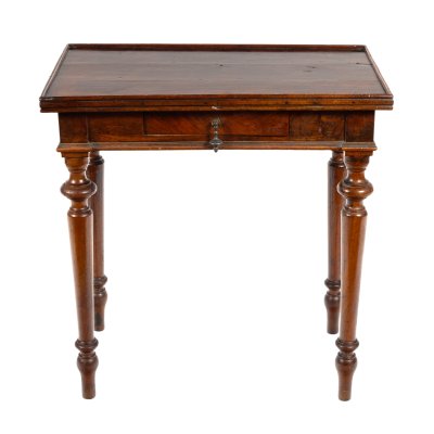 Small walnut wood desk, circa 1900