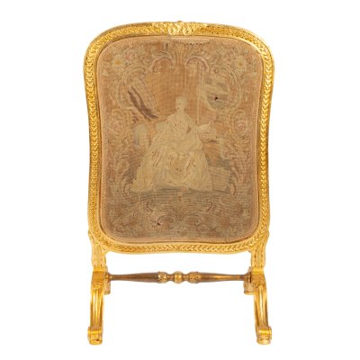 Regency style screen for fireplace, end of the 19th century