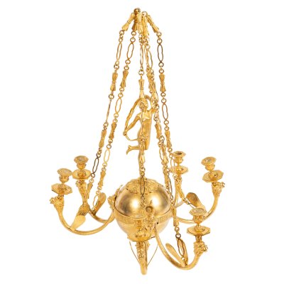 Neo-Classical style candelabra, in gilded bronze, end of the 19th century