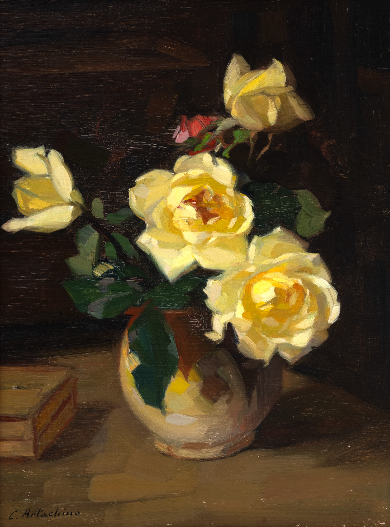 Vase with roses