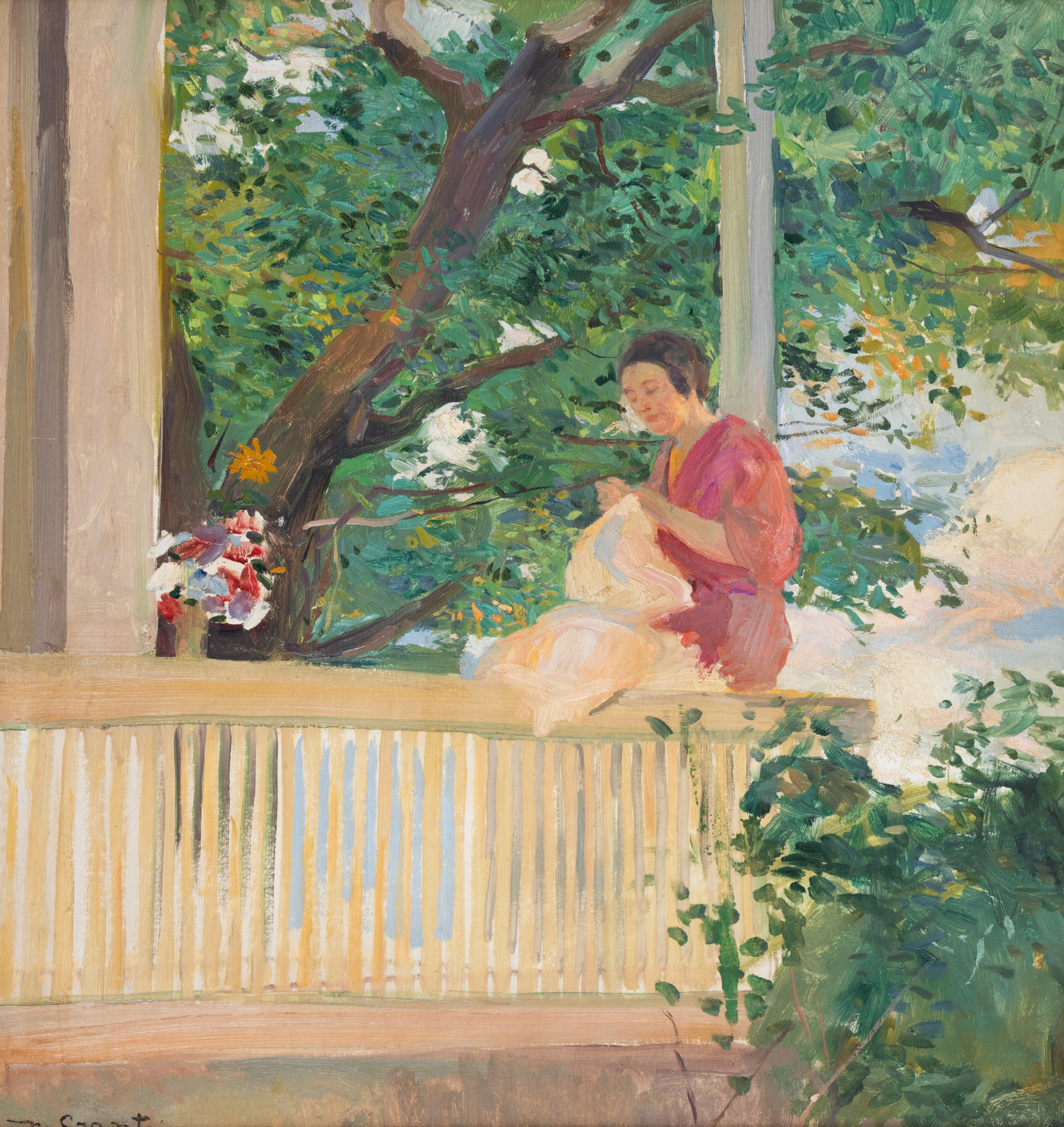 On the porch