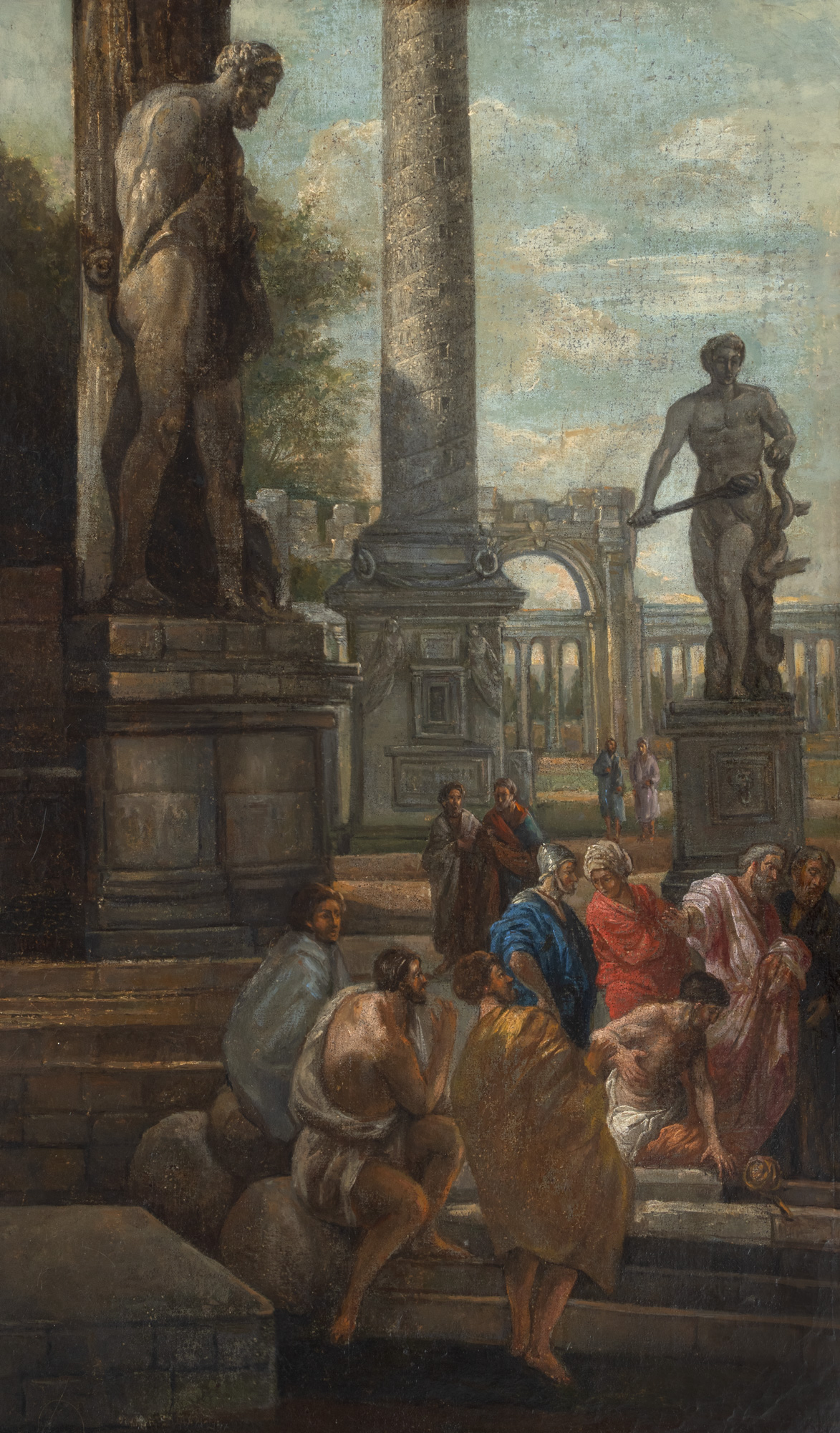 Roman landscape with ruins