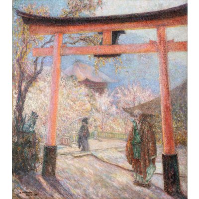 Scenă cu poarta Torii din Kyoto
