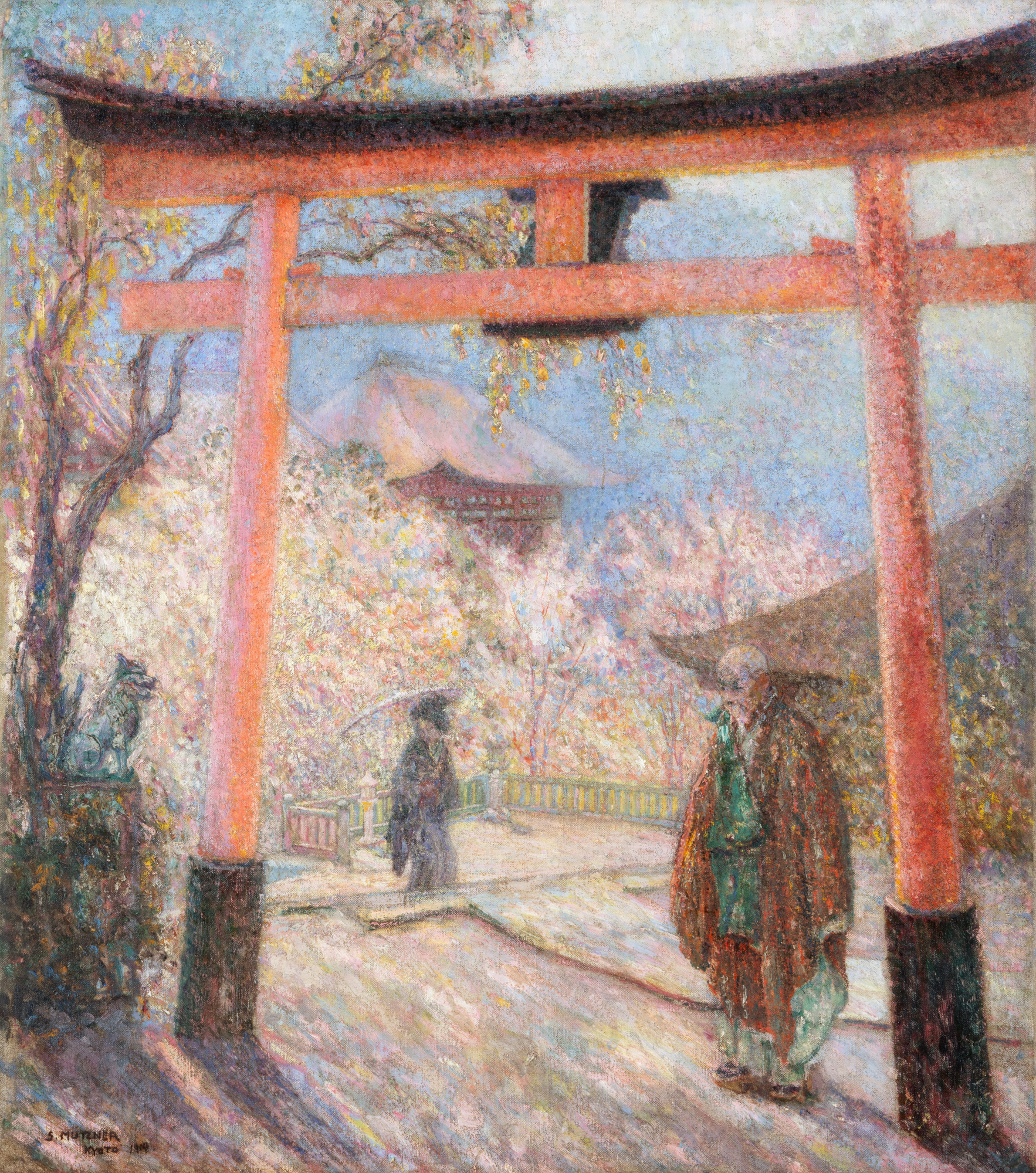 Scenă cu poarta Torii din Kyoto