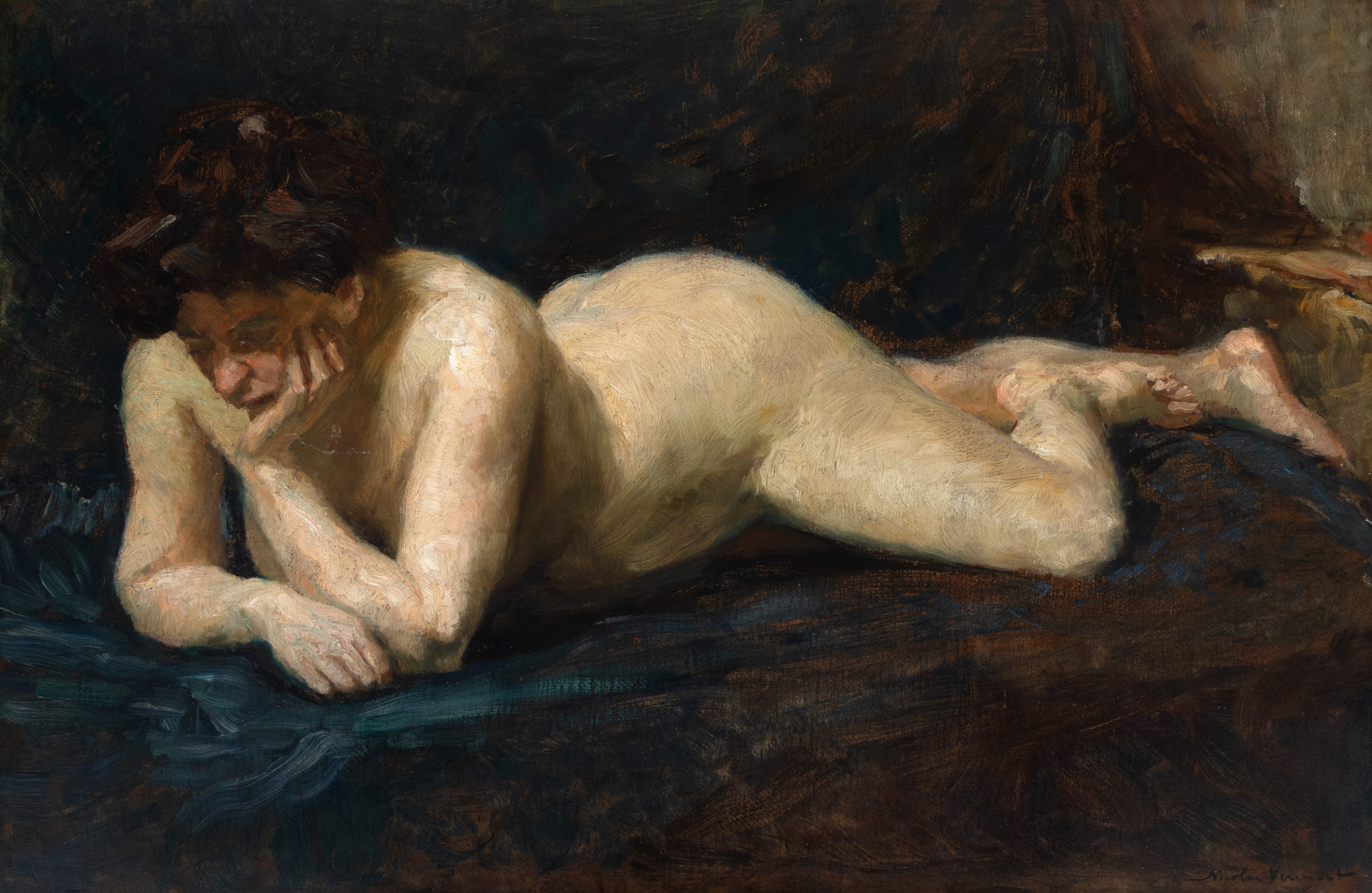 Nude on a divan