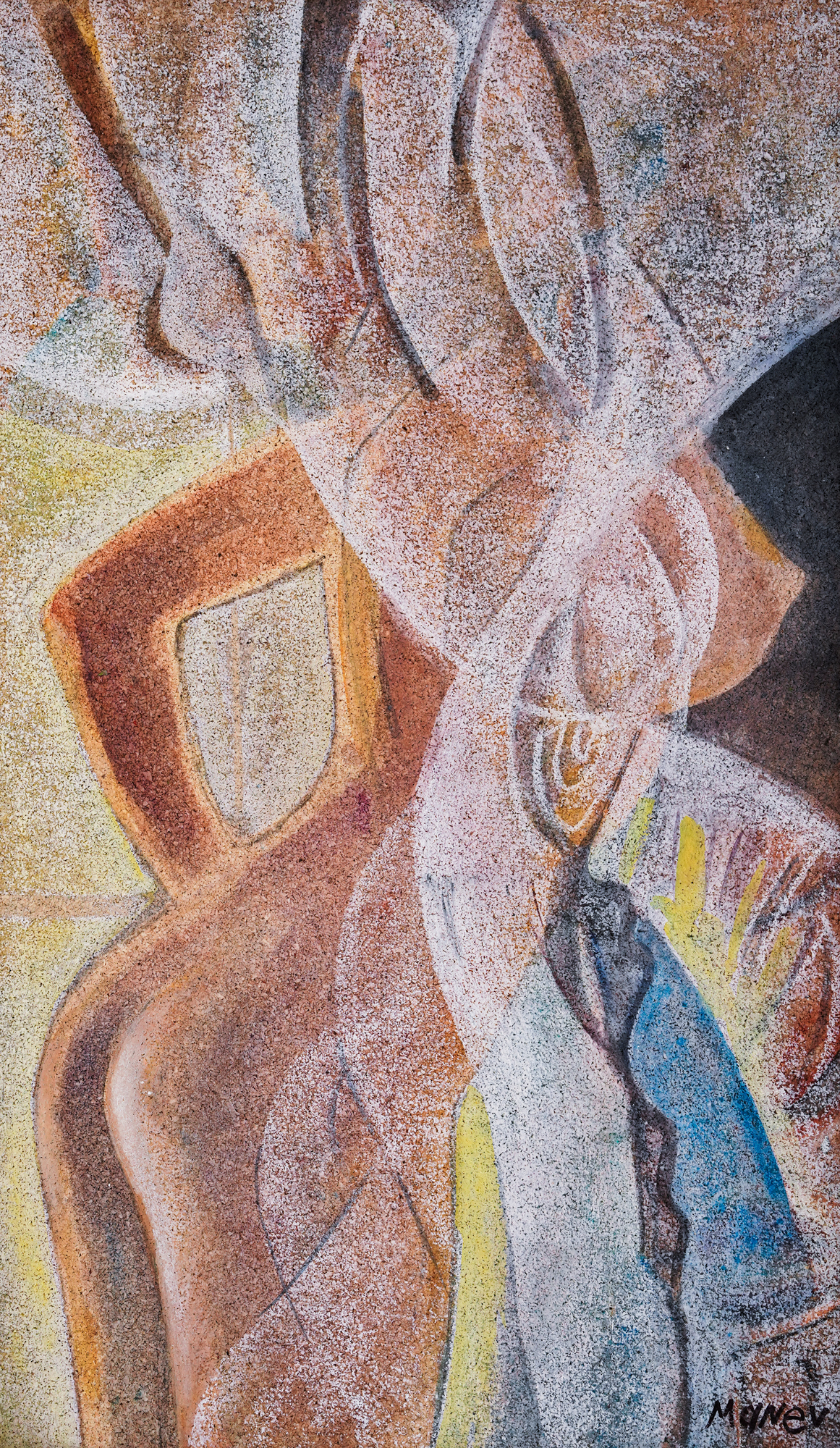 Composition with a nude body