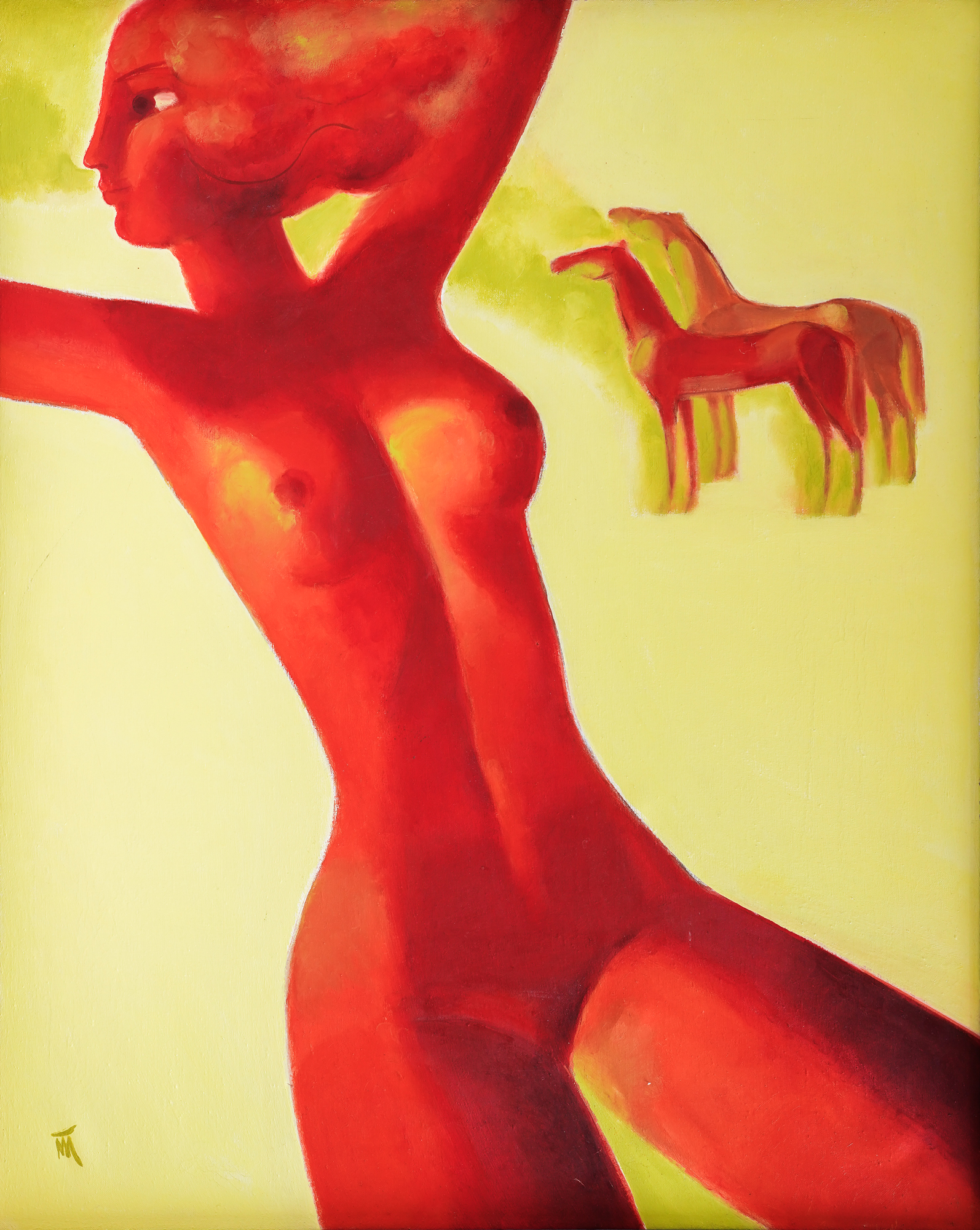 The body with the horses
