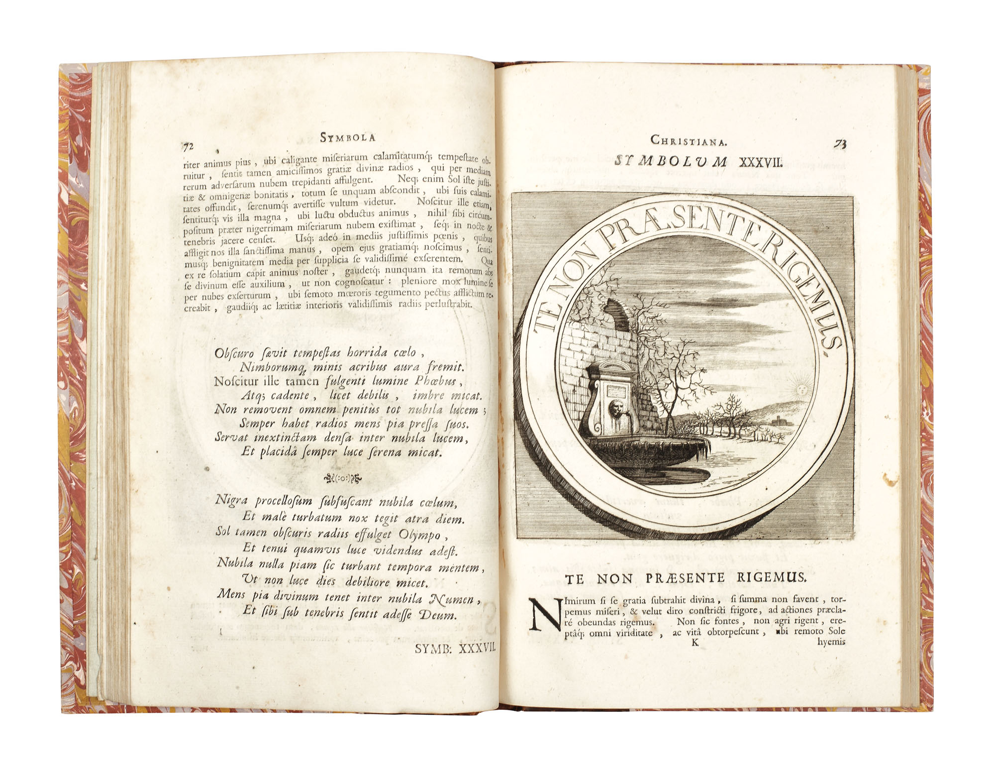 "Symbola Christiana", de Philothei, Frankfurt, 1677, conţine 100 de gravuri