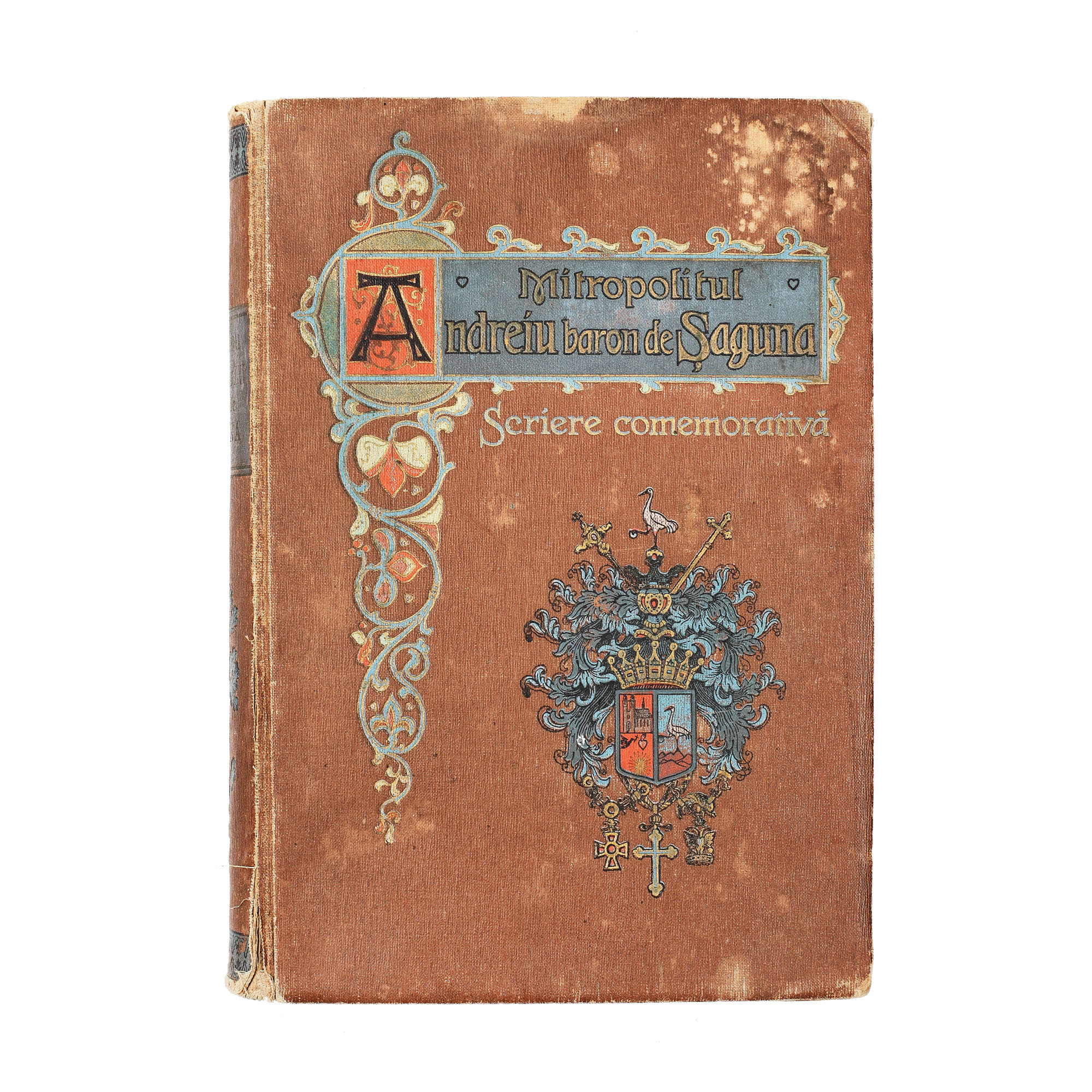 "Mitropolitul Andreiu baron de Șaguna", Sibiu, 1909, biografie a Mitropolitului românilor din Transilvania, cel ce a avut un rol esențial în introducerea învățământului în limba română în comunitățile din Transilvania sub ocupație austro-ungară