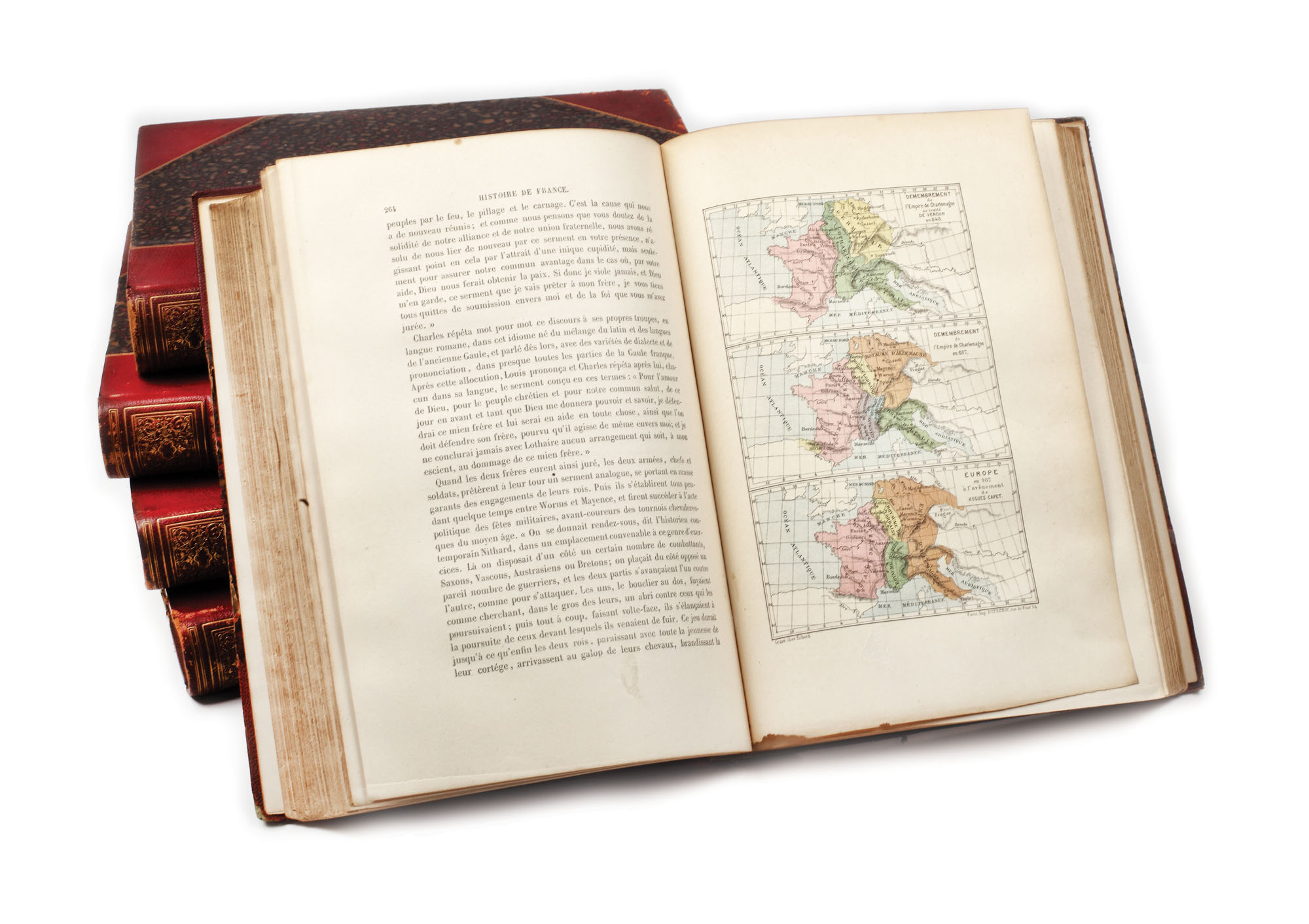 "Istoria Franţei", de Guizot, Paris, 1879, 5 volume