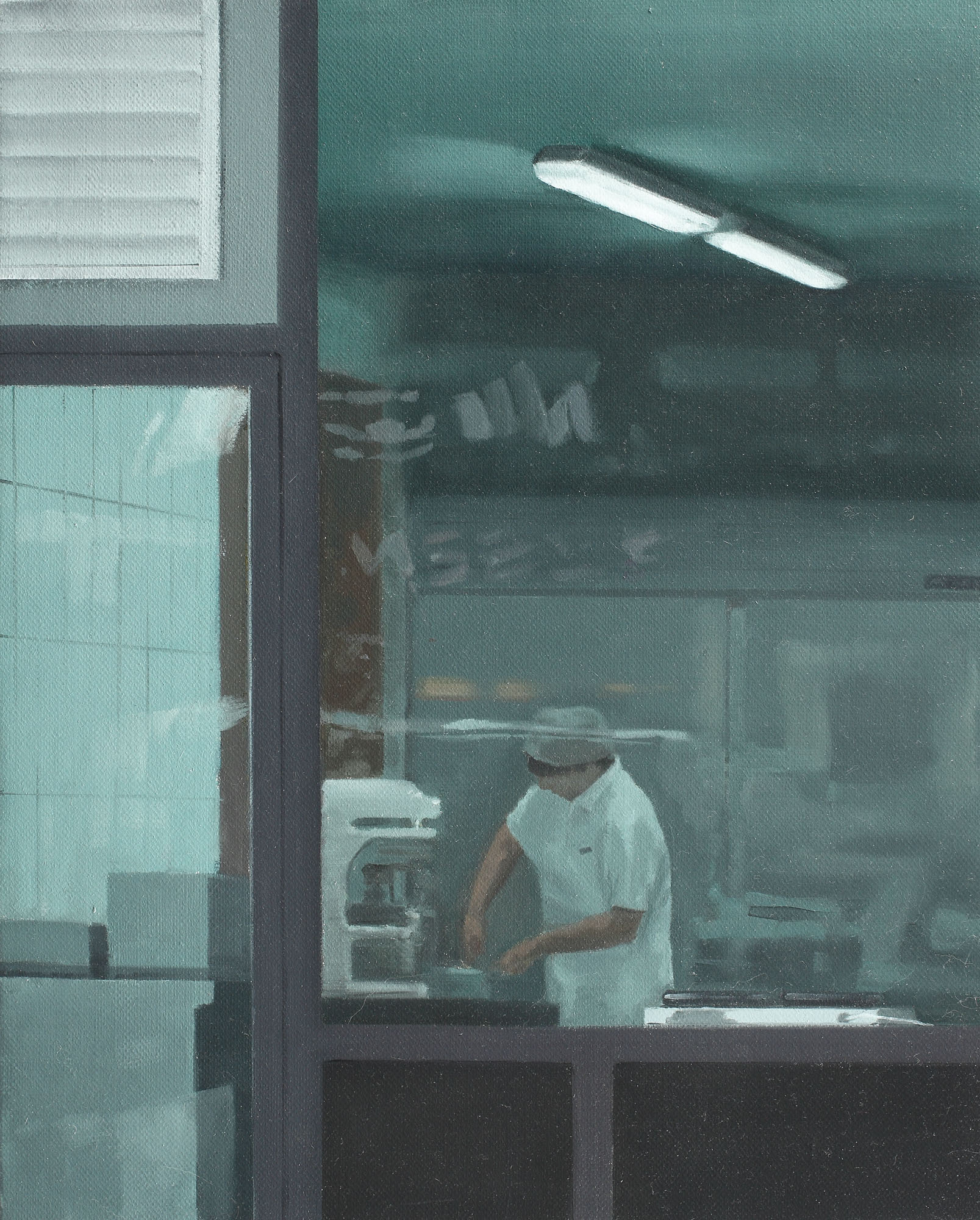 Untitled (Worker through Shop Window)
