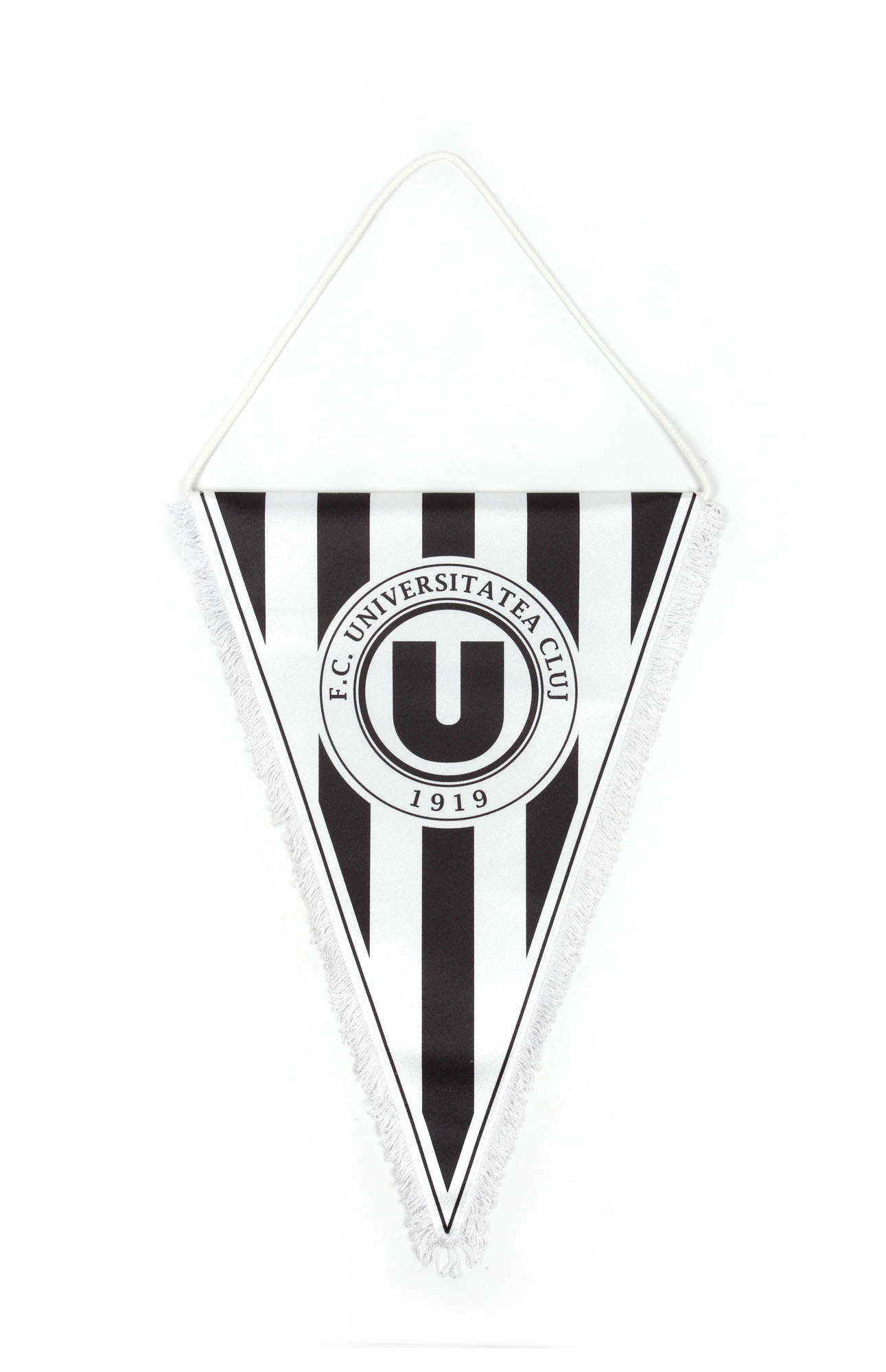 Fanion al echipei FC Universitatea Cluj provenind de la meciul disputat împotriva FC Oțelul Galați din 19.12.2013