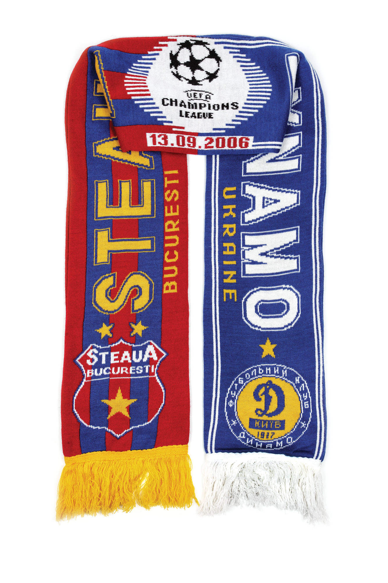 Fular de suporter de la meciul dintre FC Dynamo Kiev și FC Steaua București, UEFA Champions League, 13.09.2006