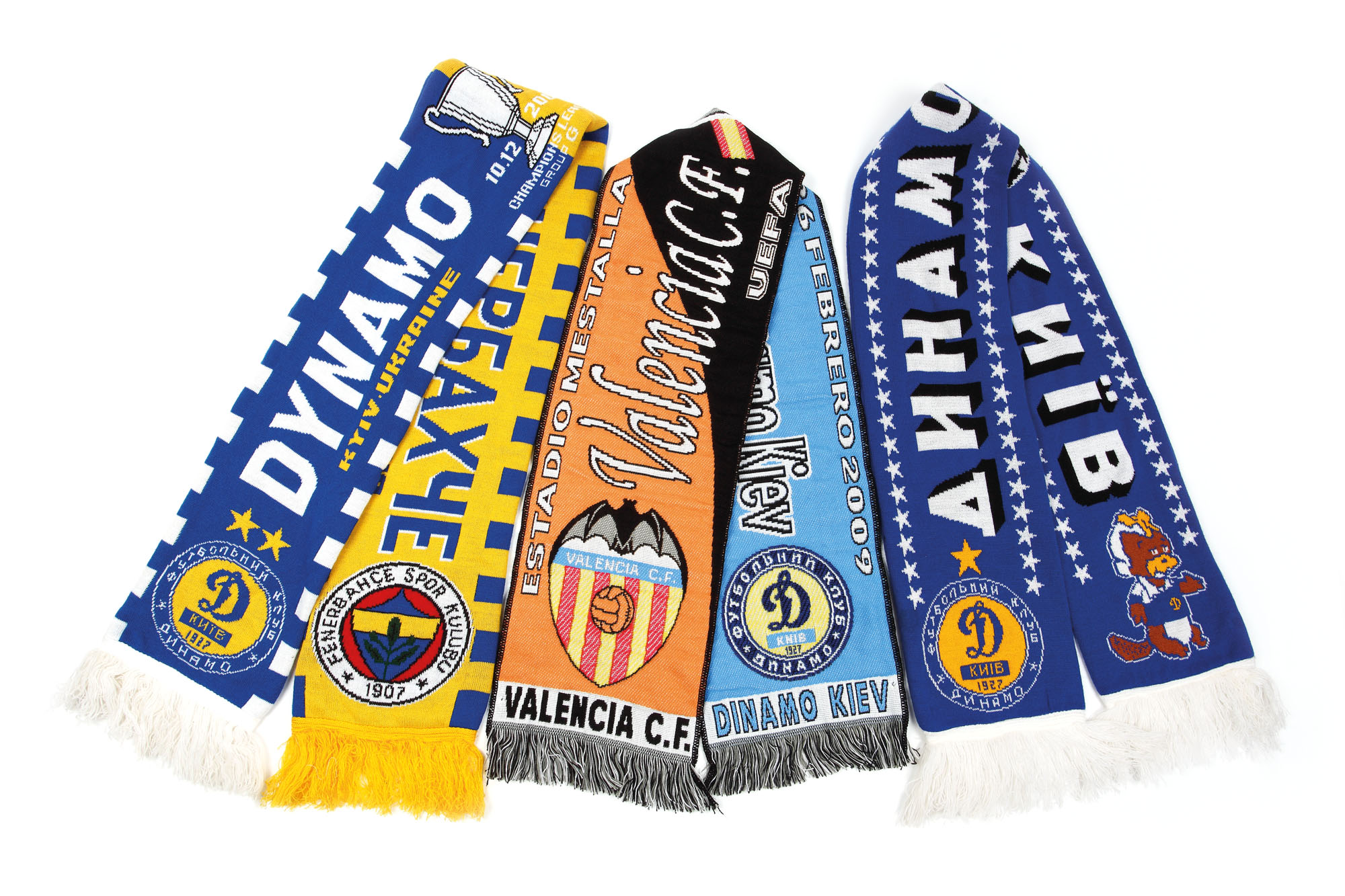 Lot de 3 fulare de suporter ale echipei Dynamo Kiev 