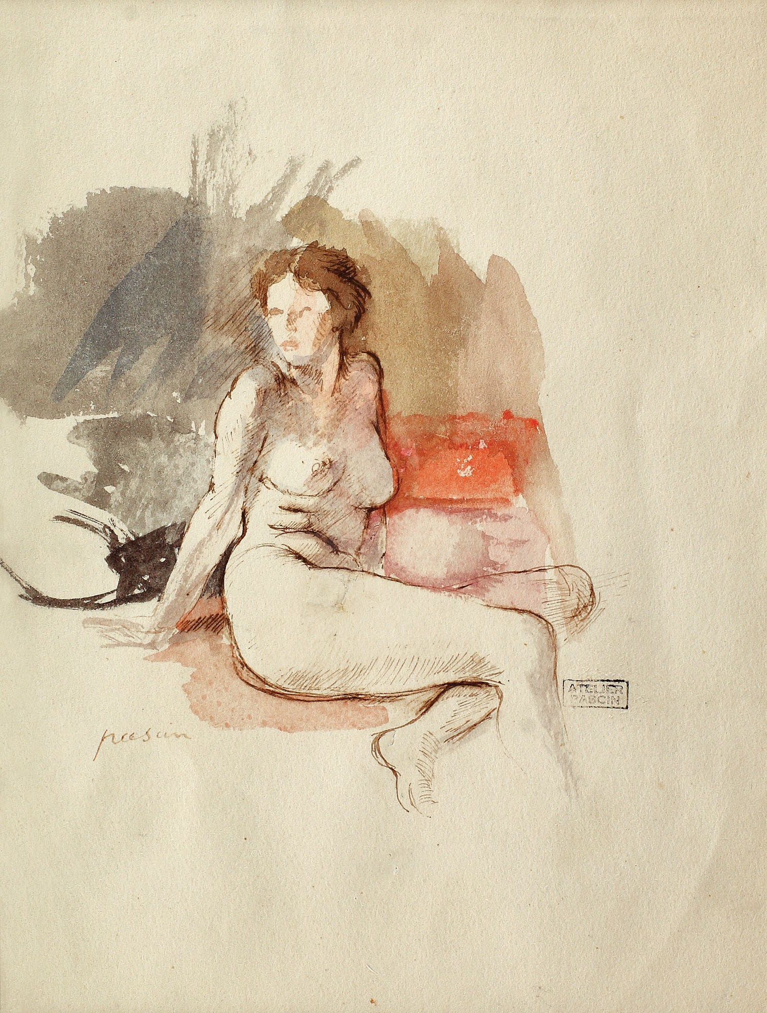 Nud pe divan