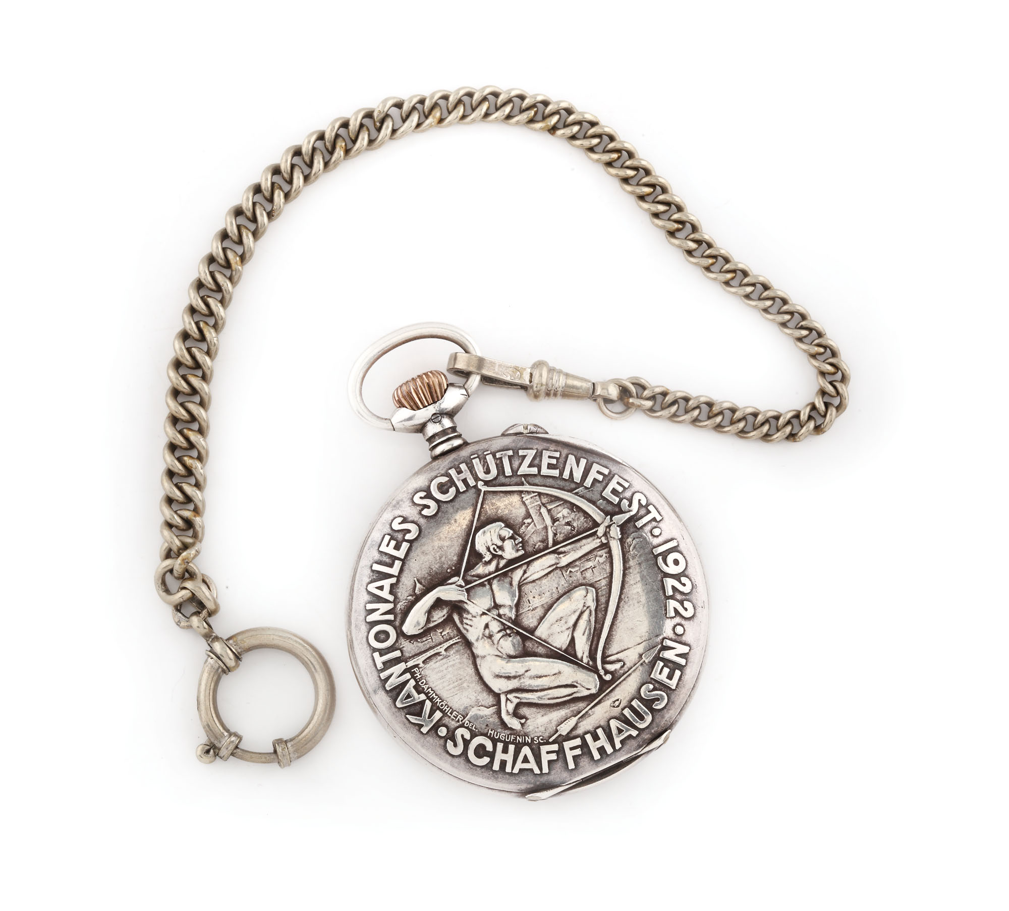 Ceas IWC Olympic, de buzunar, din argint, cca. 1920-1930