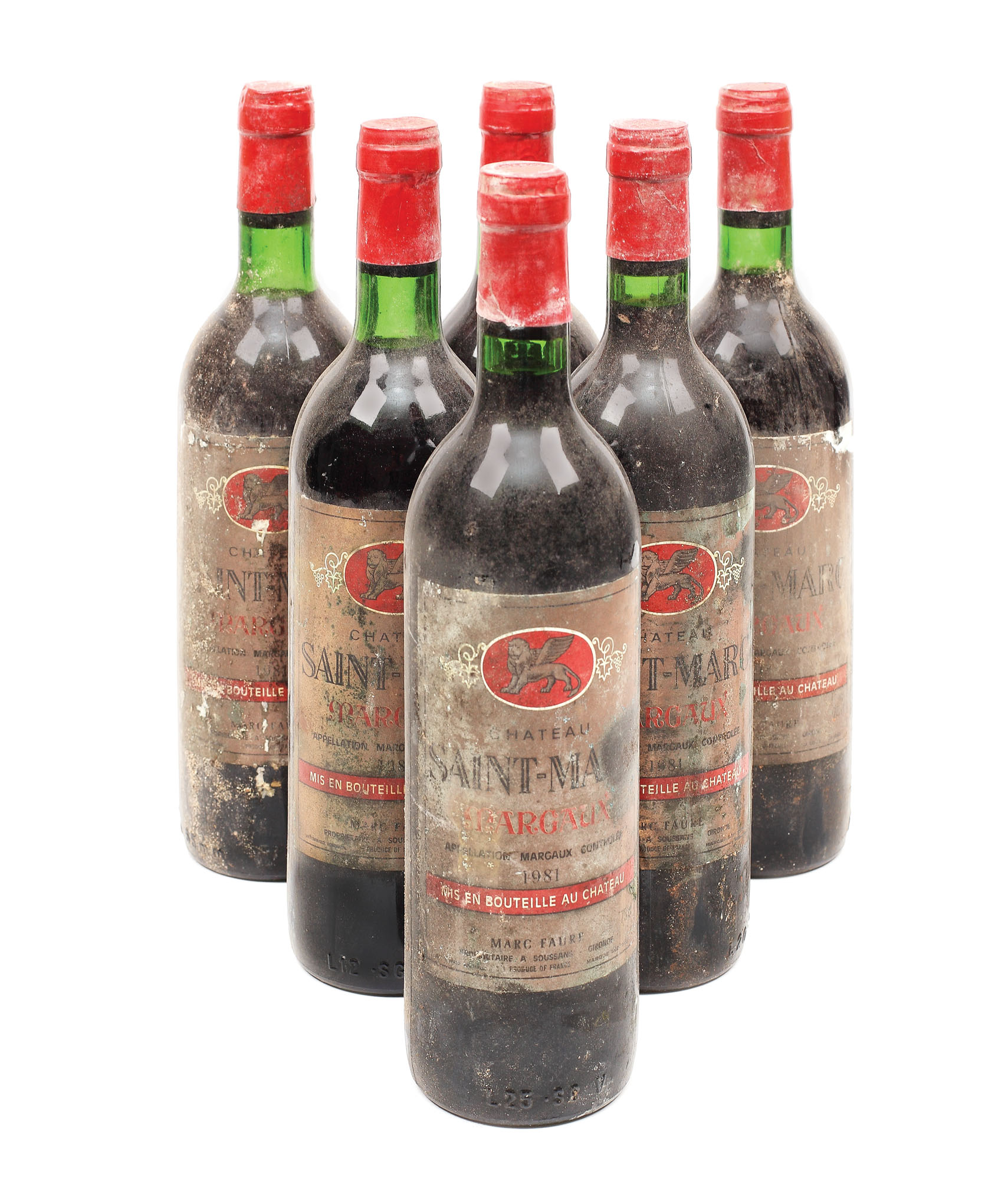 Lot 6 sticle de Margaux Château Saint-Marc, 1981, 75 cl