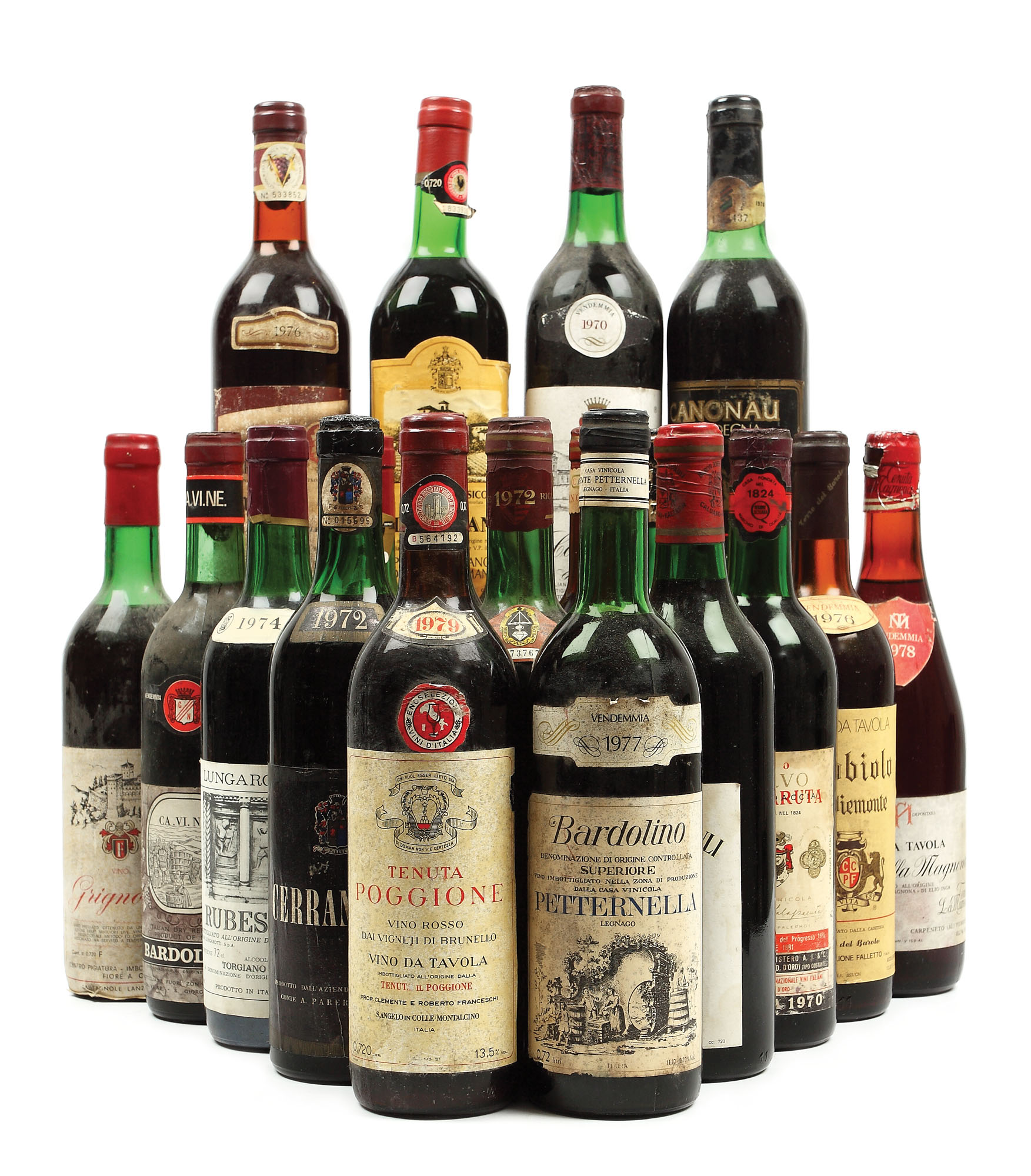 Italia anilor "70, selecție de 20 vinuri roșii italienești