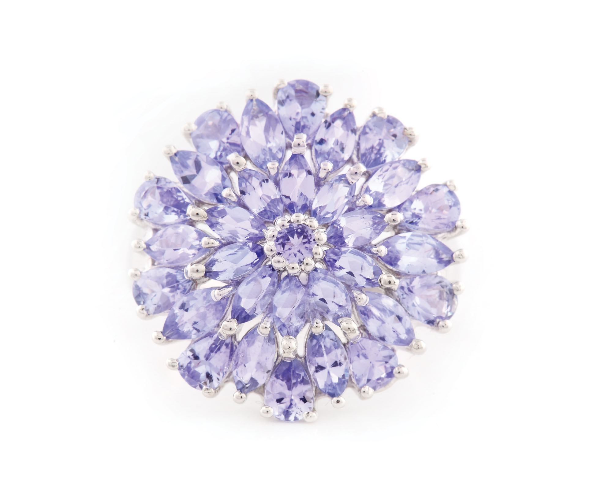 Inel din argint, decorat cu tanzanite