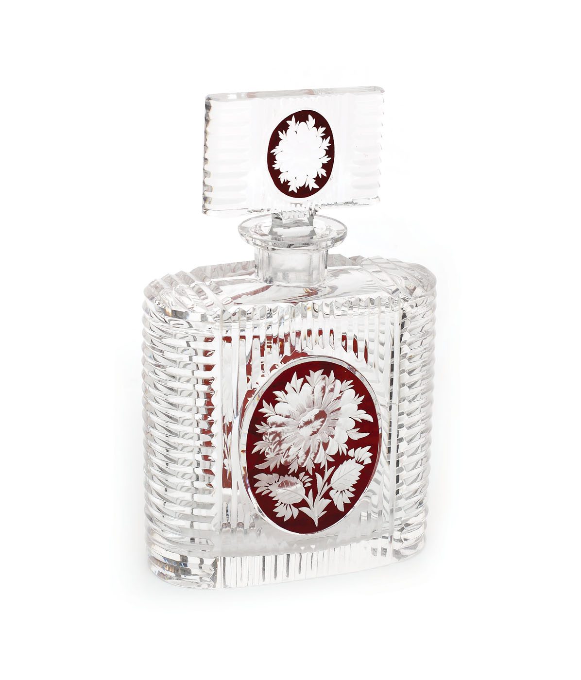 Recipient în stil Art Deco, din cristal bohemian, pentru cognac, cca. 1900
