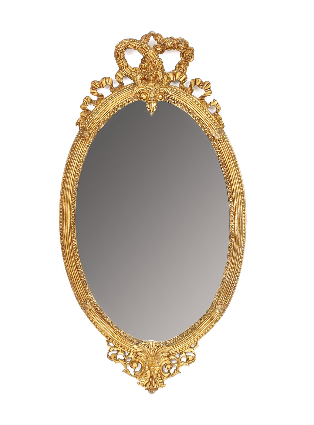 Oglindă în manieră Louis XVI, cu ramă din bronz, pentru perete, cca. 1900-1920