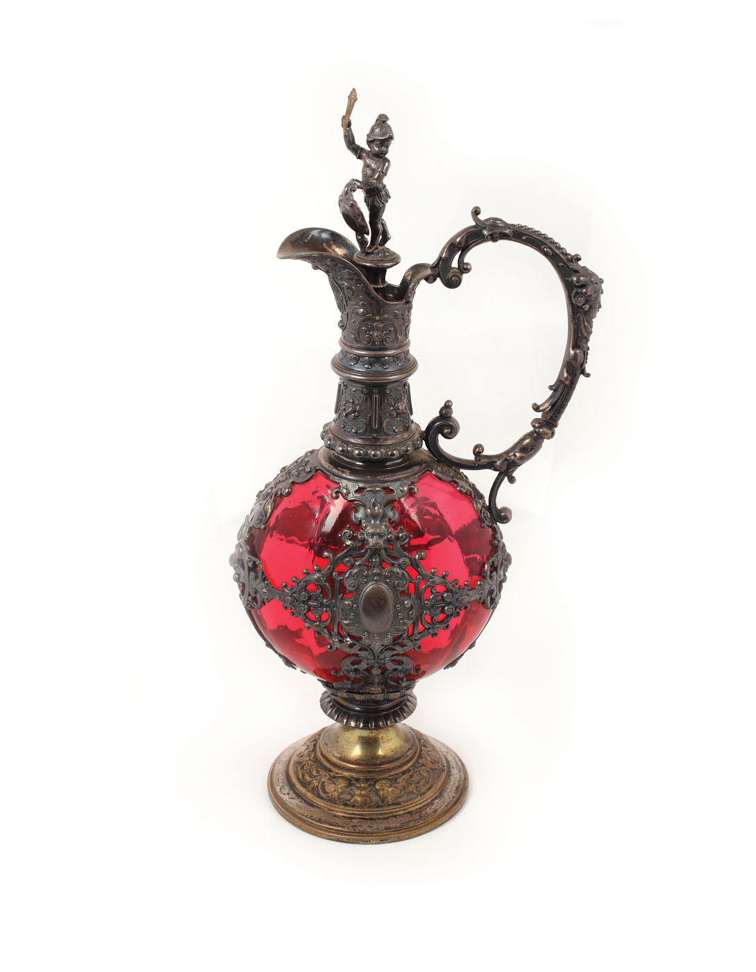 Cană aiguière decorată în stil Neo-Renaștere germană, cca. 1880-1890