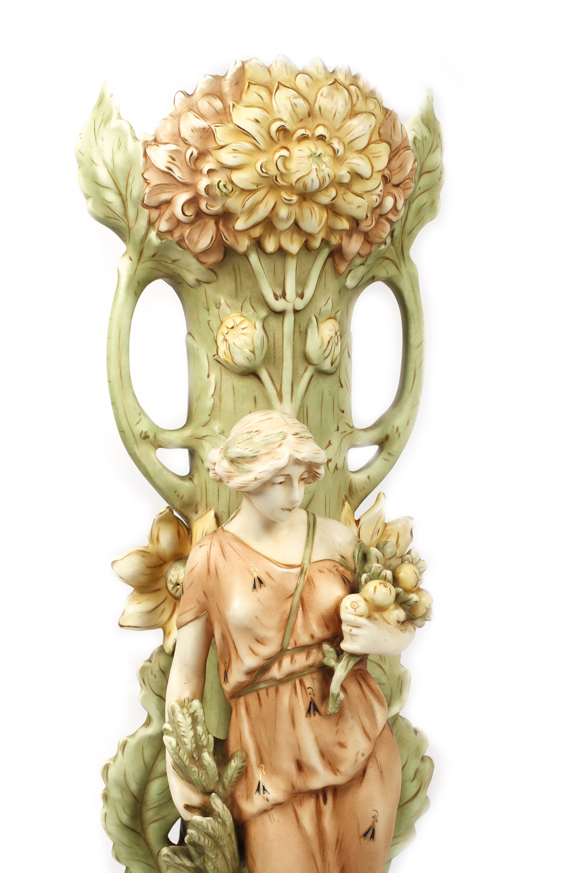 Vas Ernst Wahliss, decorat cu alegoria toamnei, cca. 1910-1920, provine din colecția dr. Mircea Oșanu