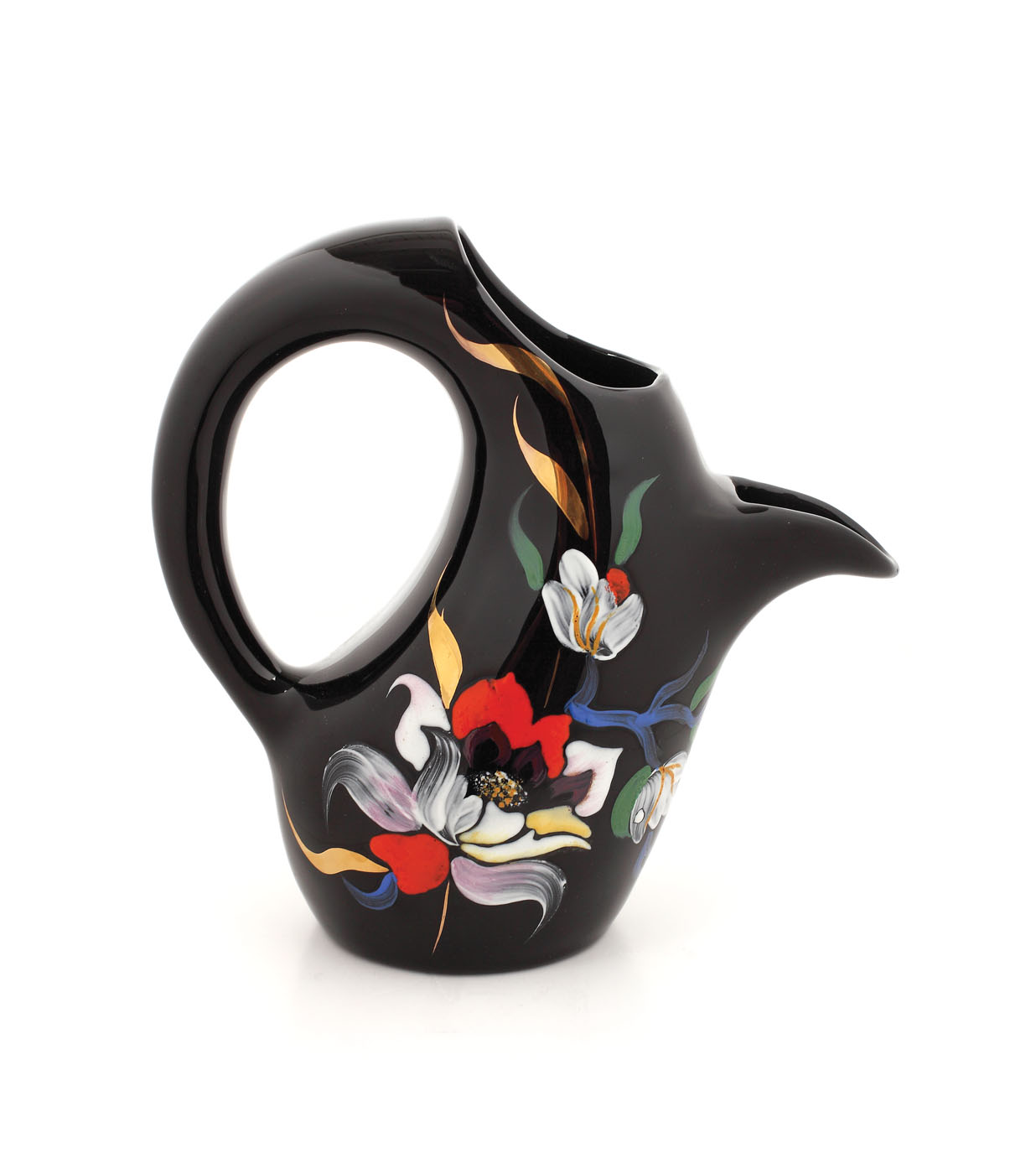 Carafă Longwy Bouquet, din porțelan pictat manual