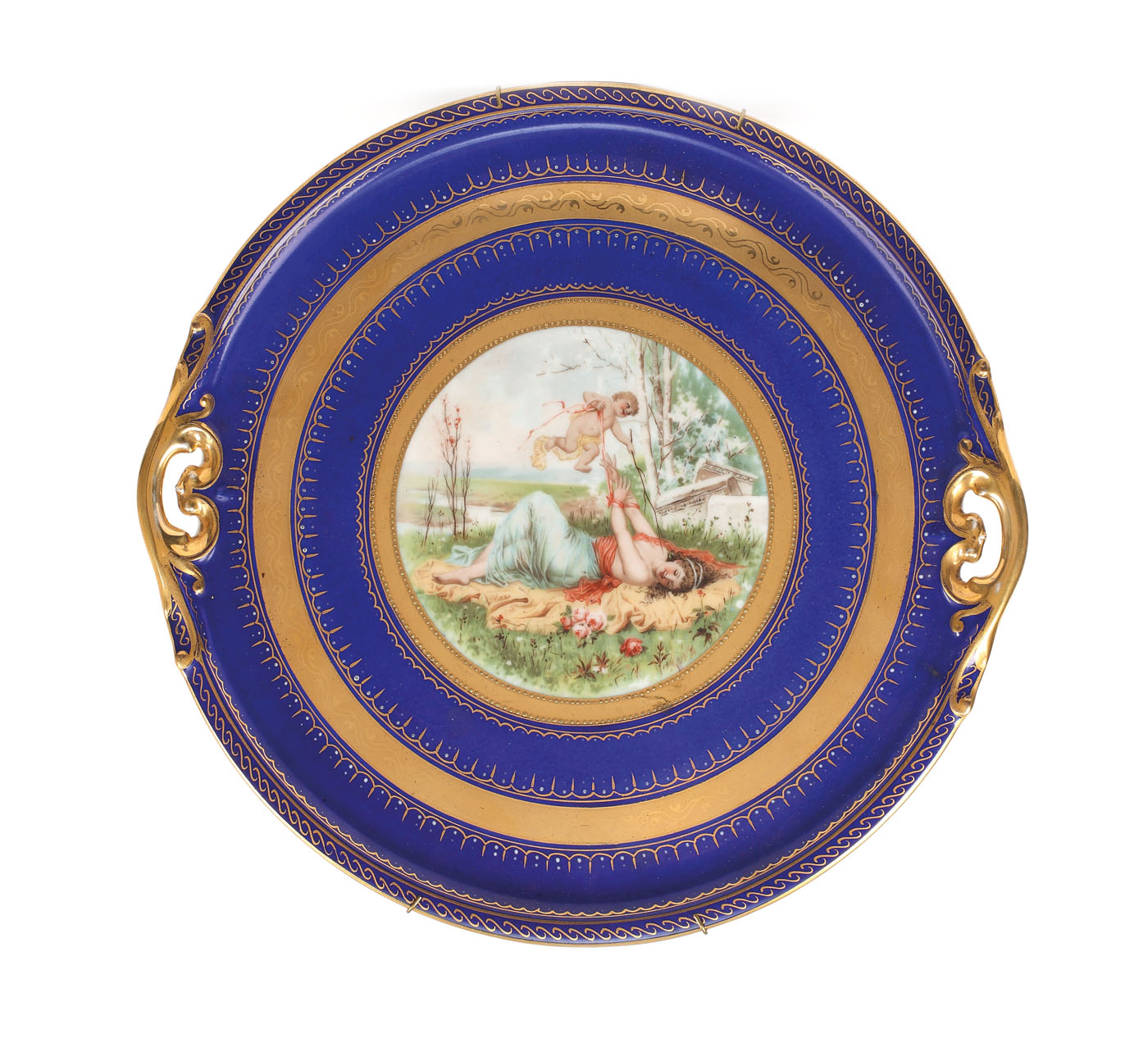 Platou decorativ din porțelan vienez, cca. 1900