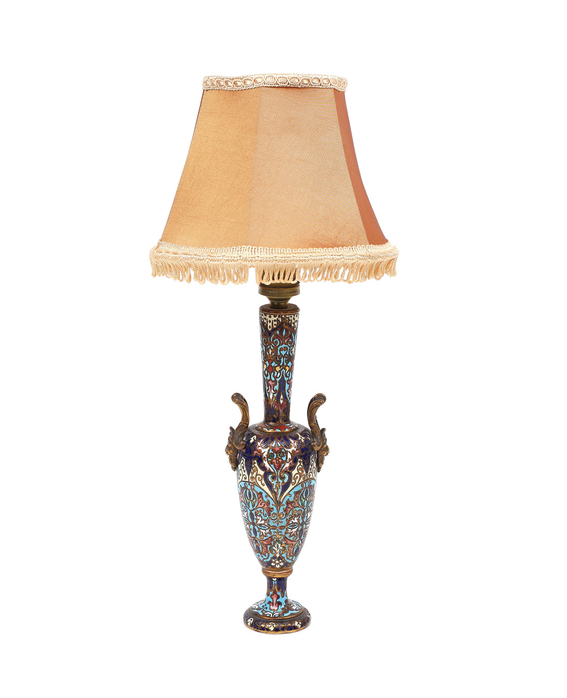 Lampă cloisonné, pentru birou, sfârșitul sec. XIX