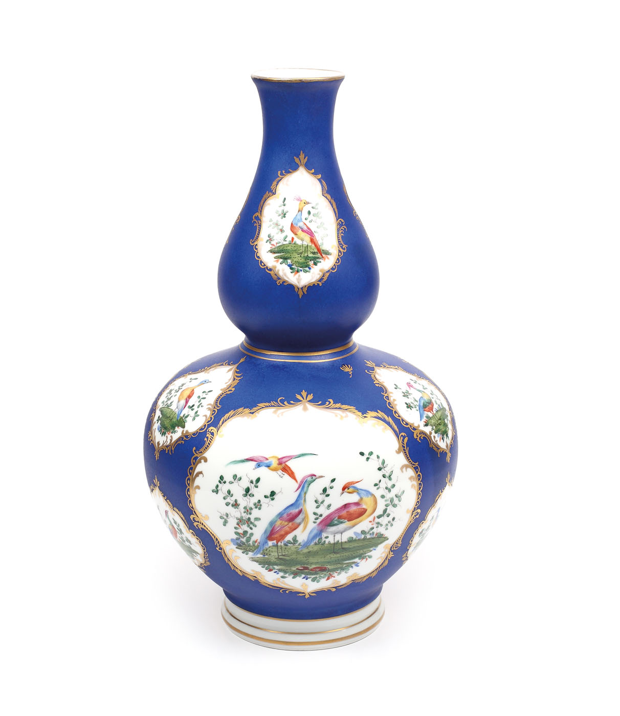 Vază din porțelan, decorat cu păsările paradisului, cca. 1920-1930