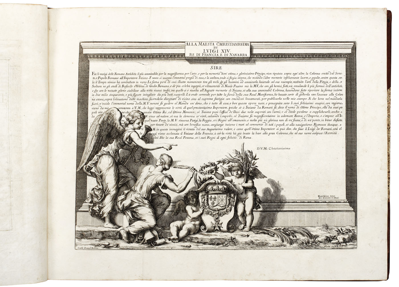 Album de 127 de gravuri reprezentând scenele de pe Columna lui Traian, realizate de Pietro Santi Bartoli, Roma, 1751