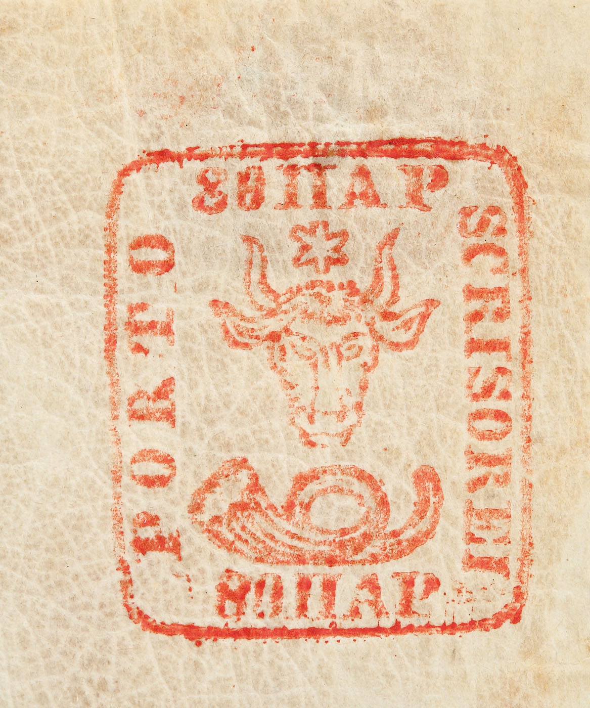 Timbru Cap de Bour 80 de parale, 1858, piesă rară de colecţie filatelică
