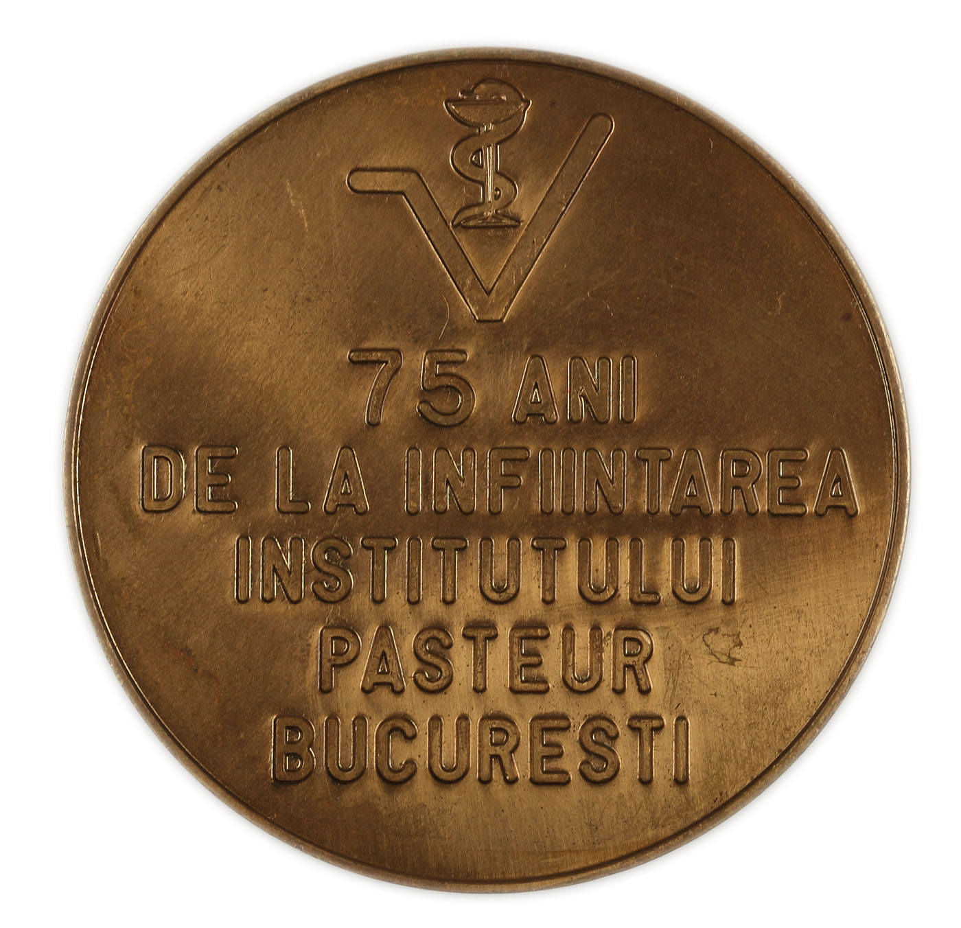Medalie "75 de ani de la înființarea Institutului Pasteur", București, 1909-1984