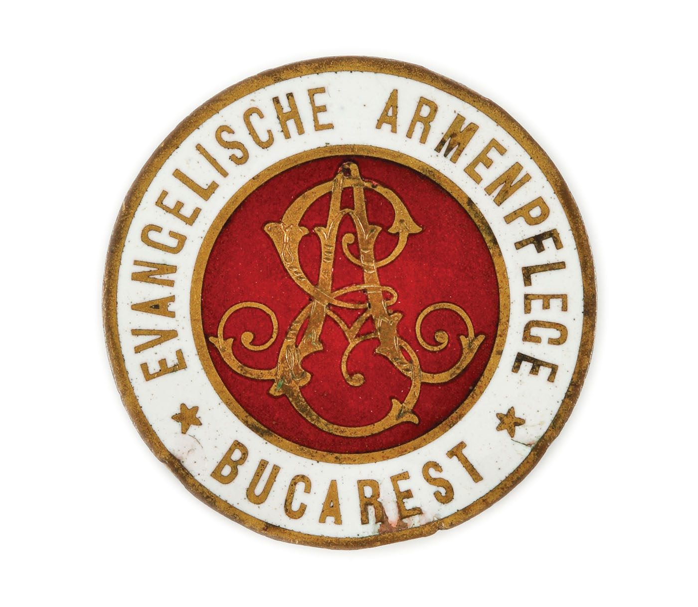 Insignă "Îngrijirea evanghelică a săracilor, București"