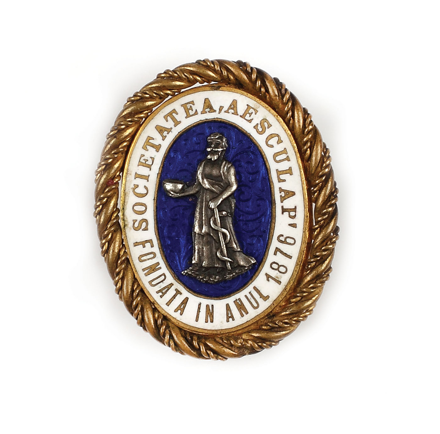 Insigna Societății "AESCULAP", fondată în anul 1876
