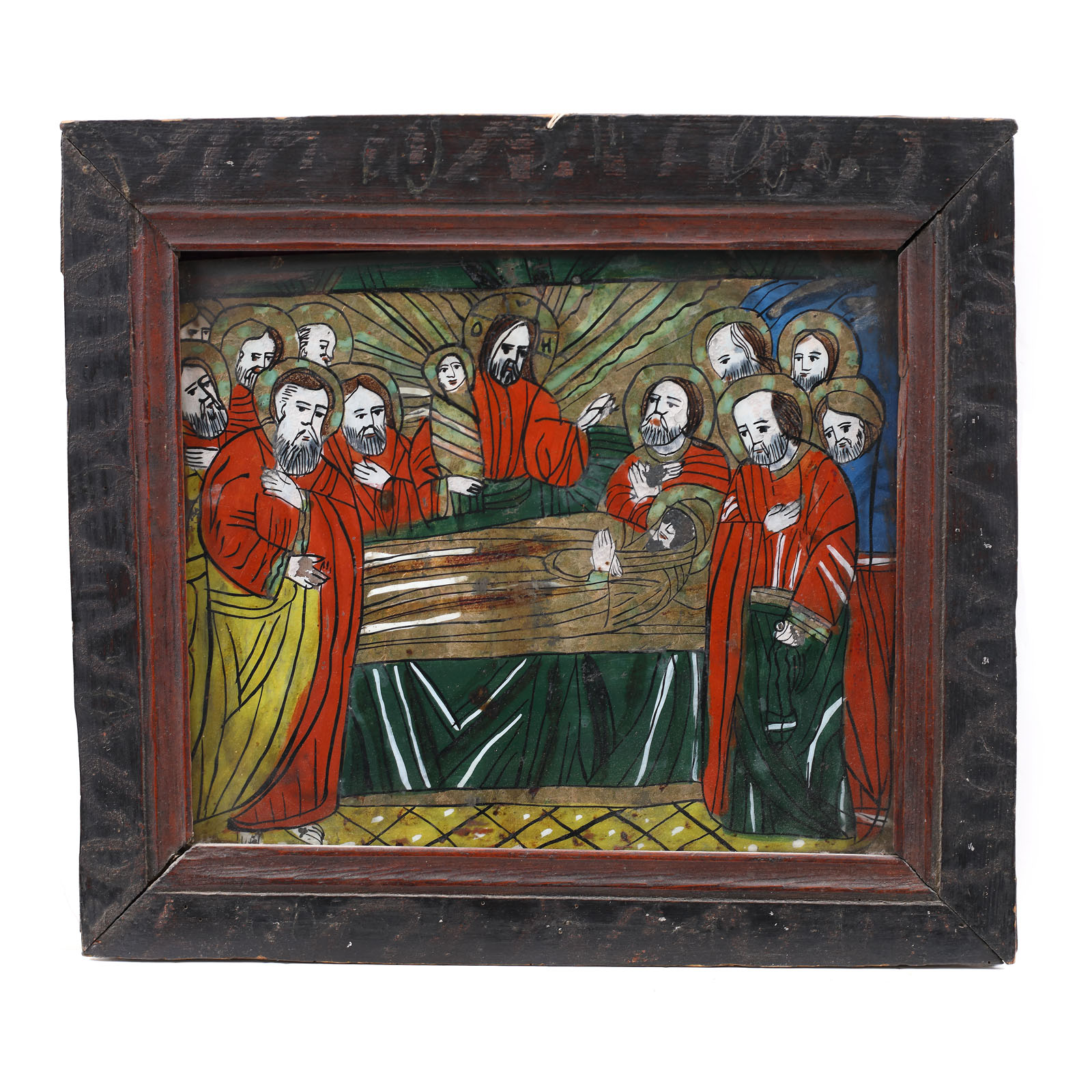 Icon on glass, "The Assumption of Mary", Transylvanian School, 19th century, from the collection of dr. Horia Slobozianu