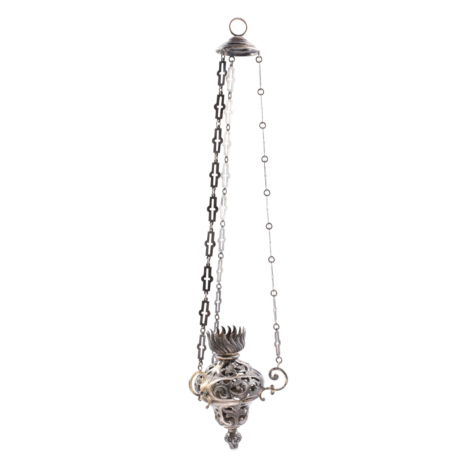 Silver censer decorated with "a jour" elements, the end of the19th century, from the collection of dr. Horia Slobozianu