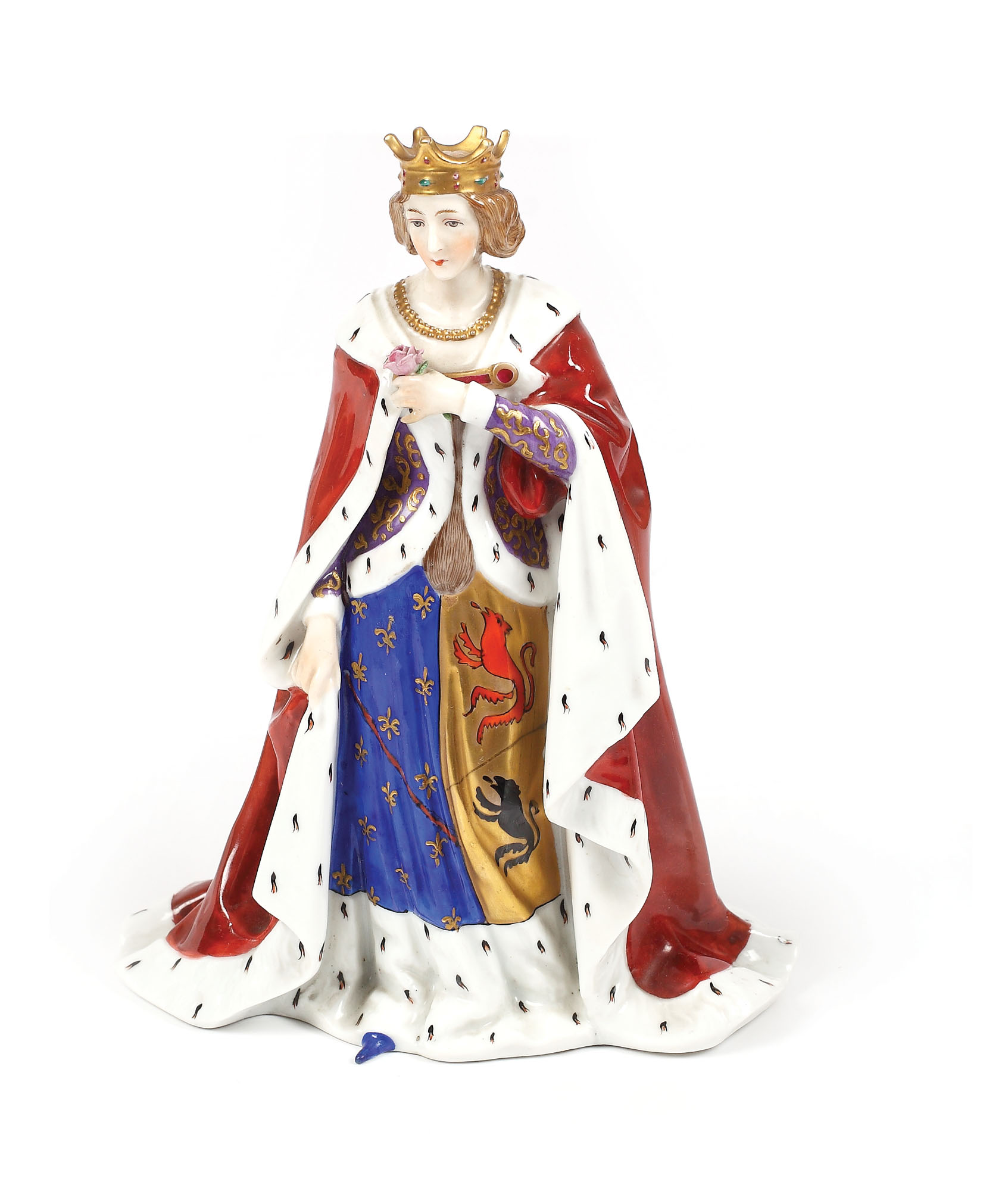 Figurină din porțelan Sèvres, reprezentând personaj feminin în costum imperial, 1771