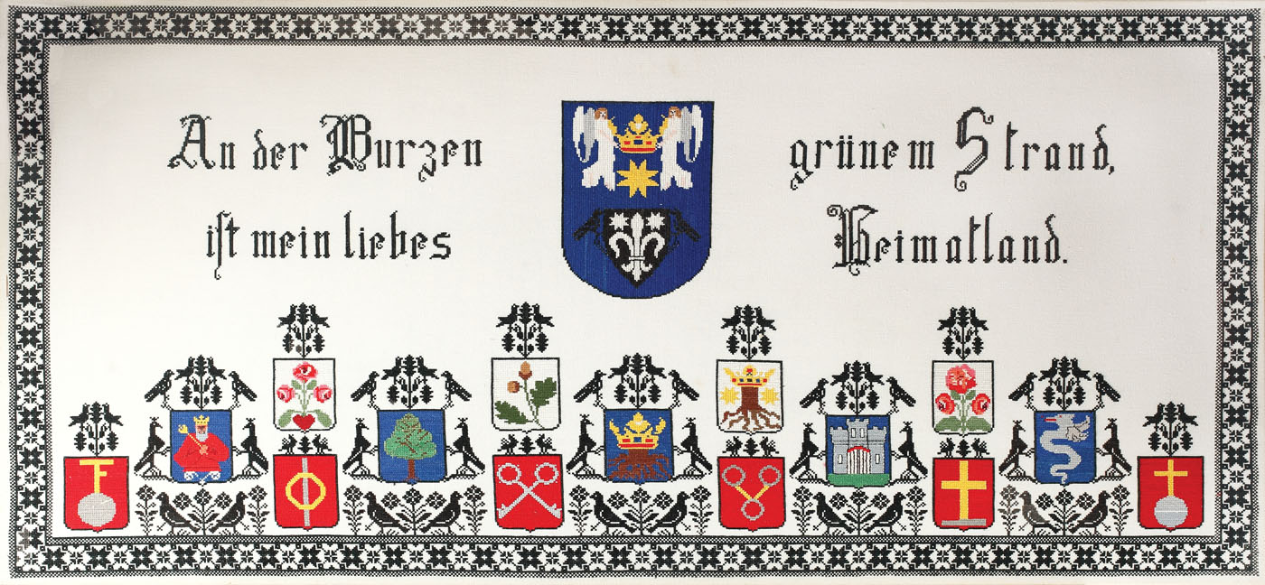 Panou decorativ cu emblemele heraldice ale oraşelor-cetăţi din Transilvania, sfârşitul sec. XIX