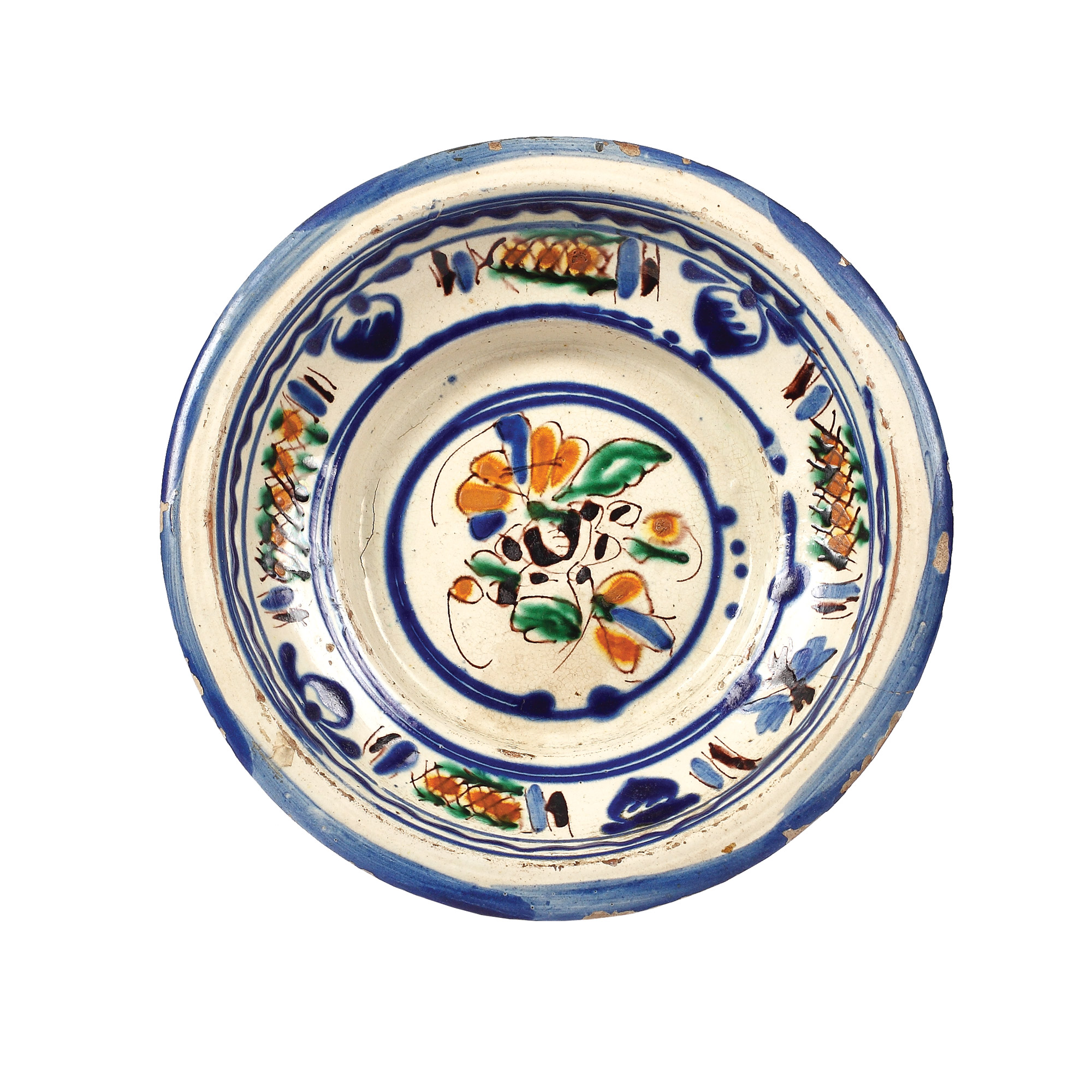 Farfurie decorativa, marfă tip Făgăraş, sfârşitul sec. XIX 