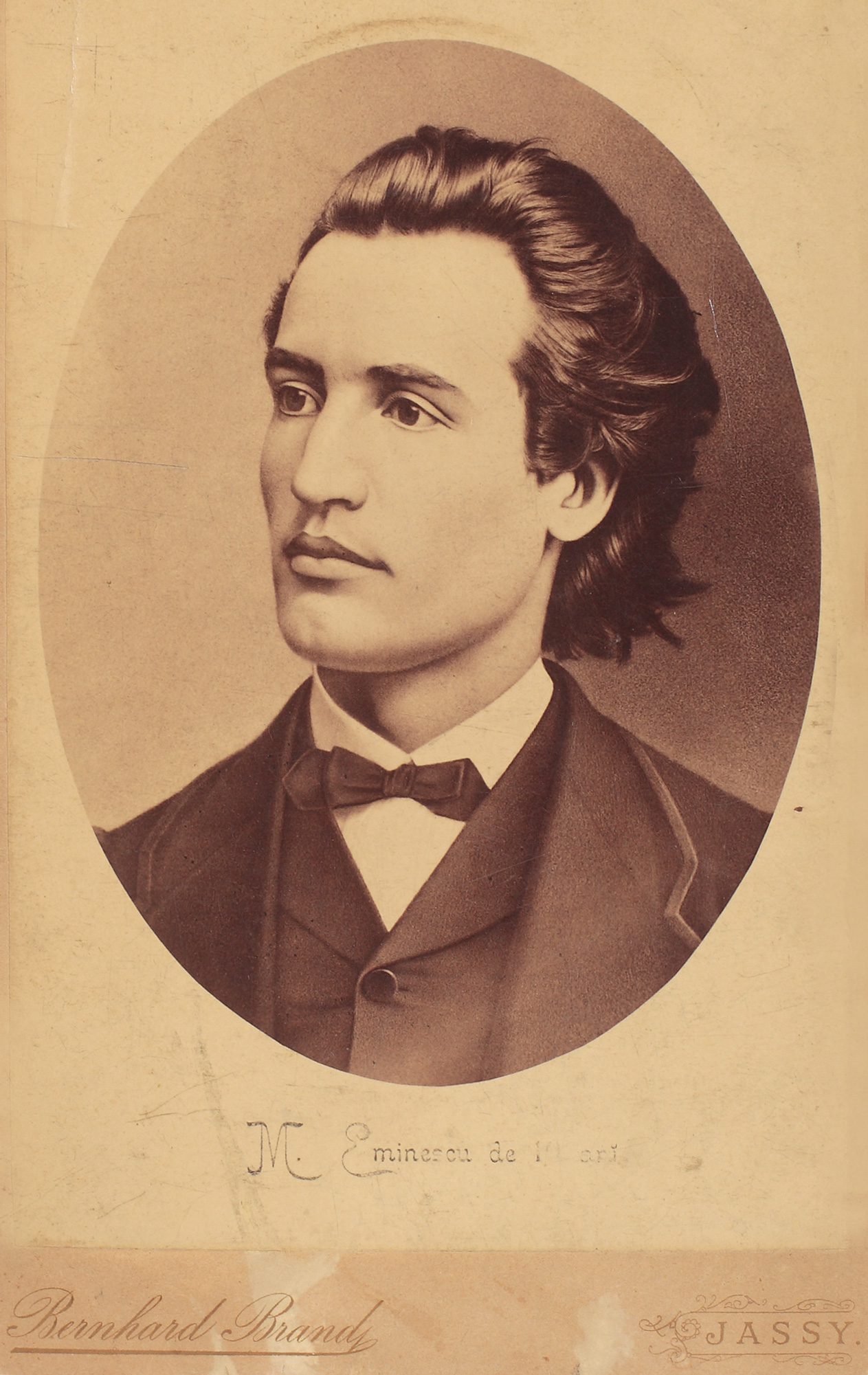Mihai Eminescu, portret la 19 ani, fotografie rară de Bernhard Brand