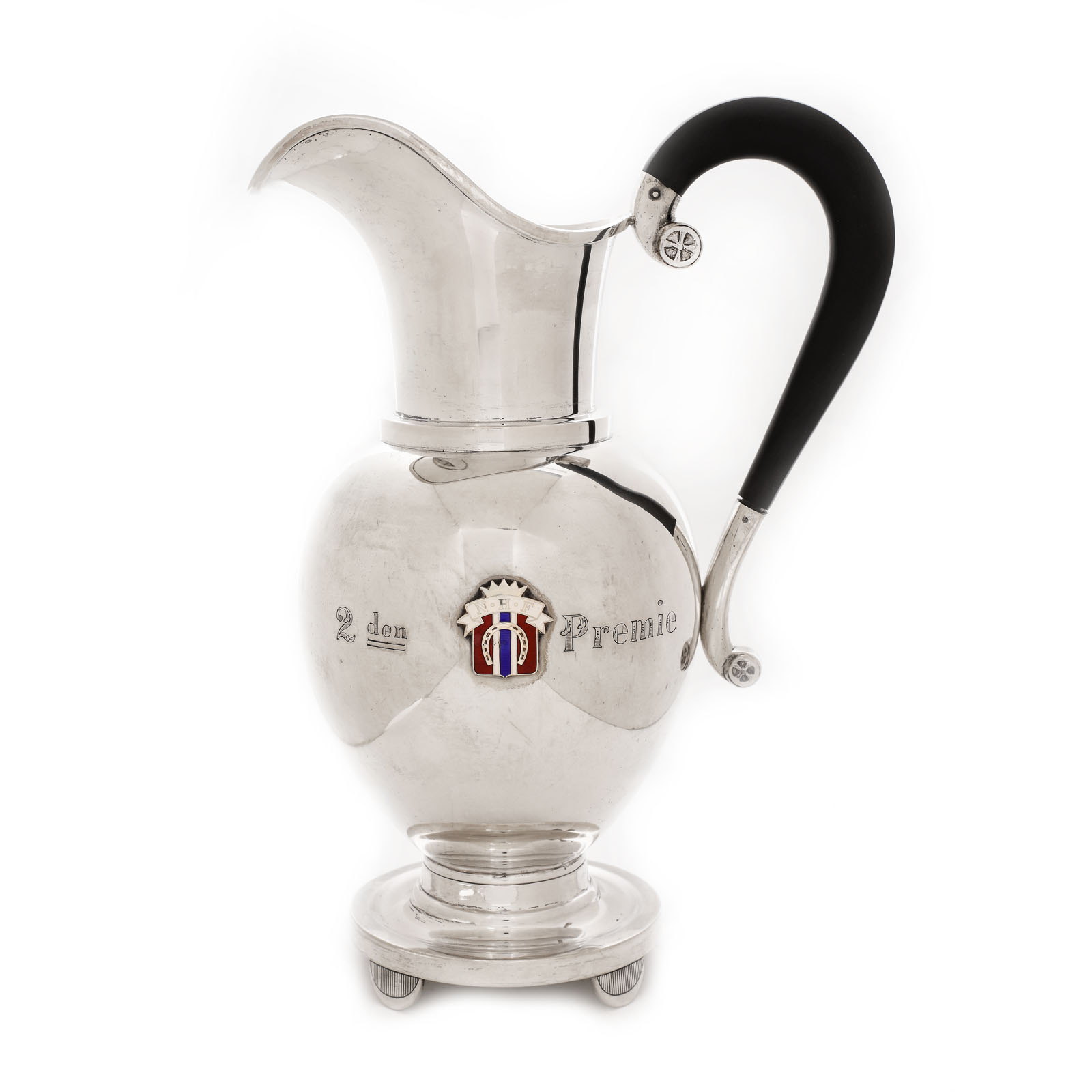 Ottar Hval silver equine trophy-carafe, the beginning of the 20th century